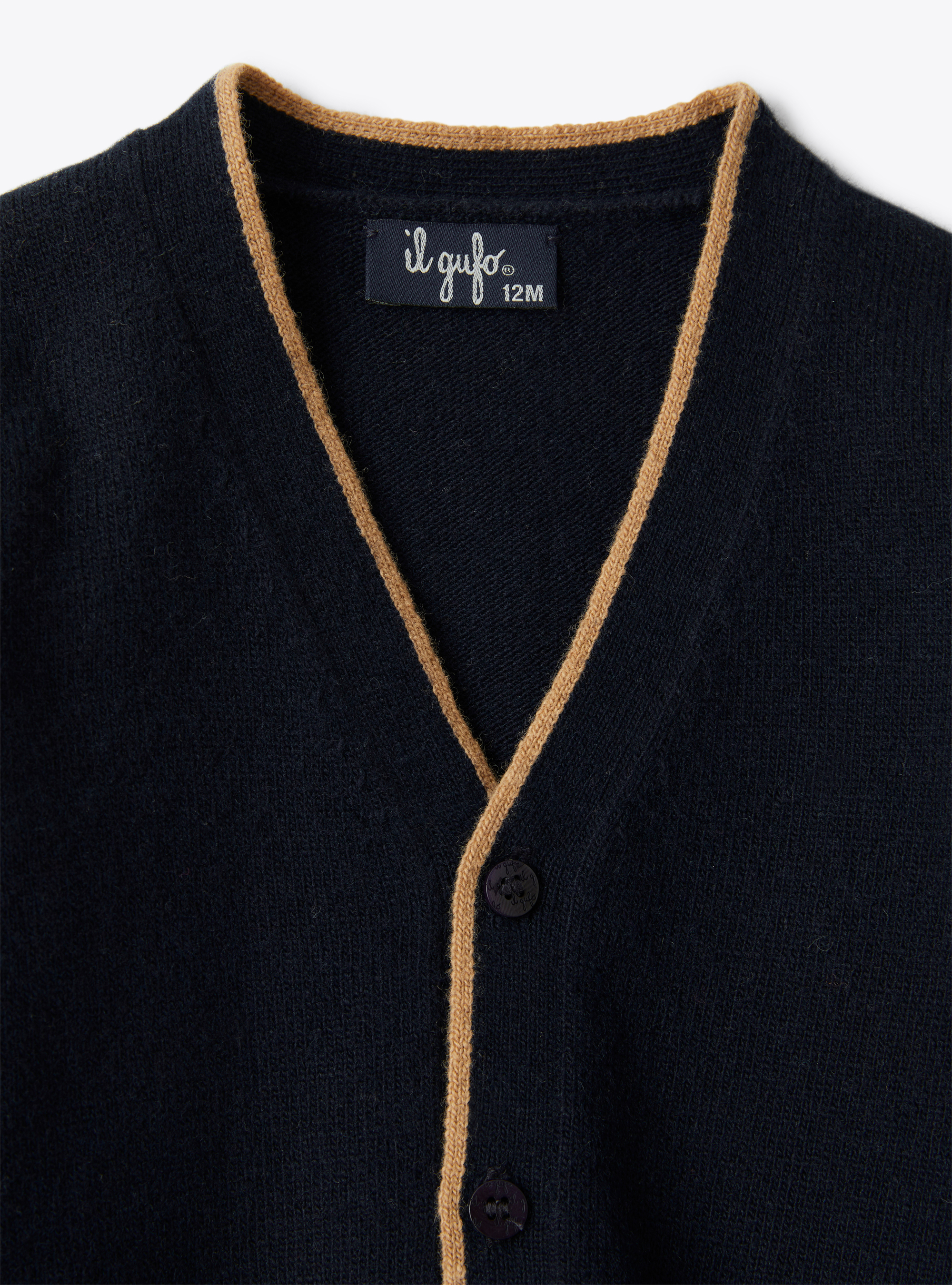 Cardigan in merino wool | Il Gufo