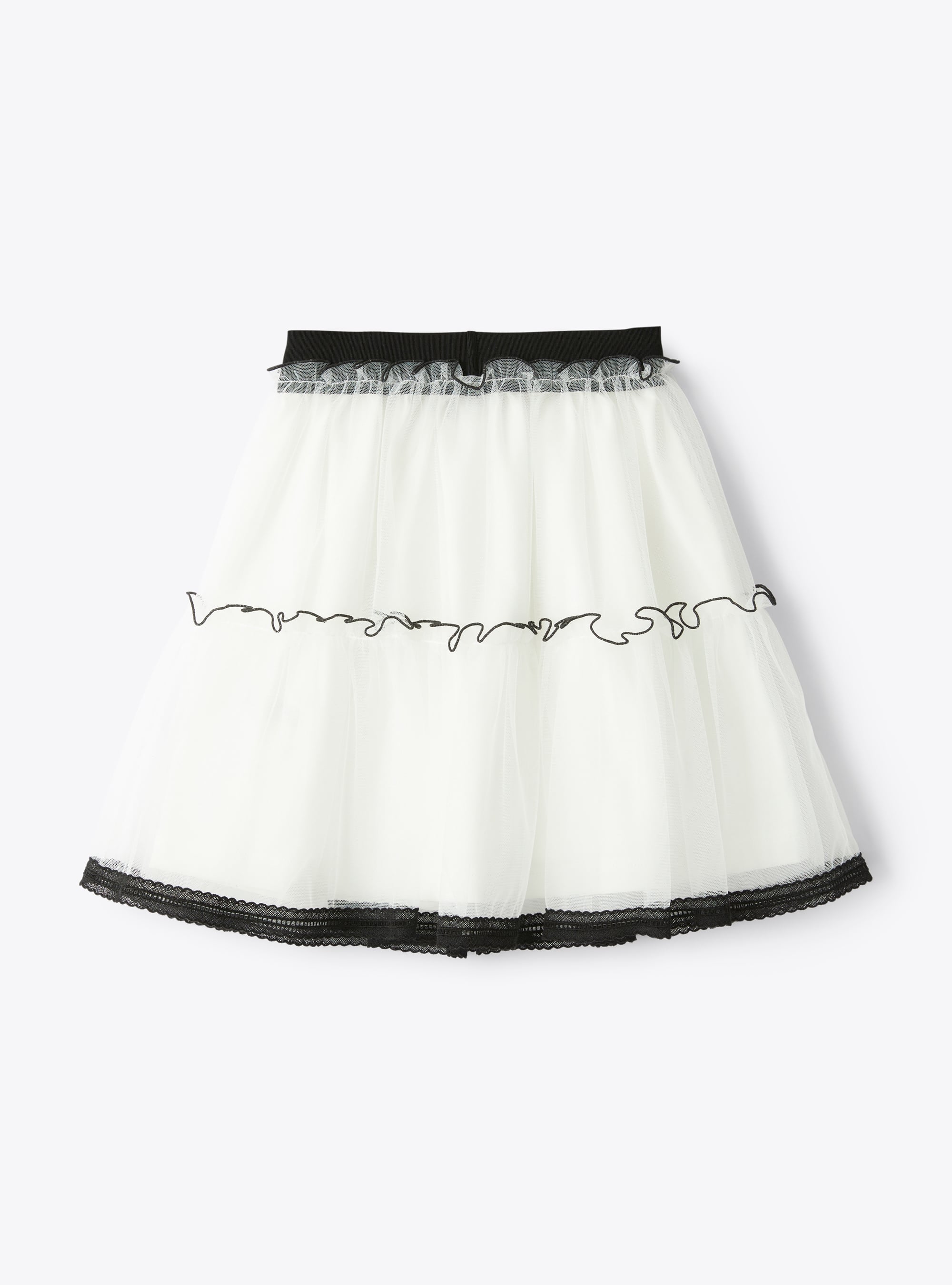 Tulle skirt with contrasting edges | Il Gufo