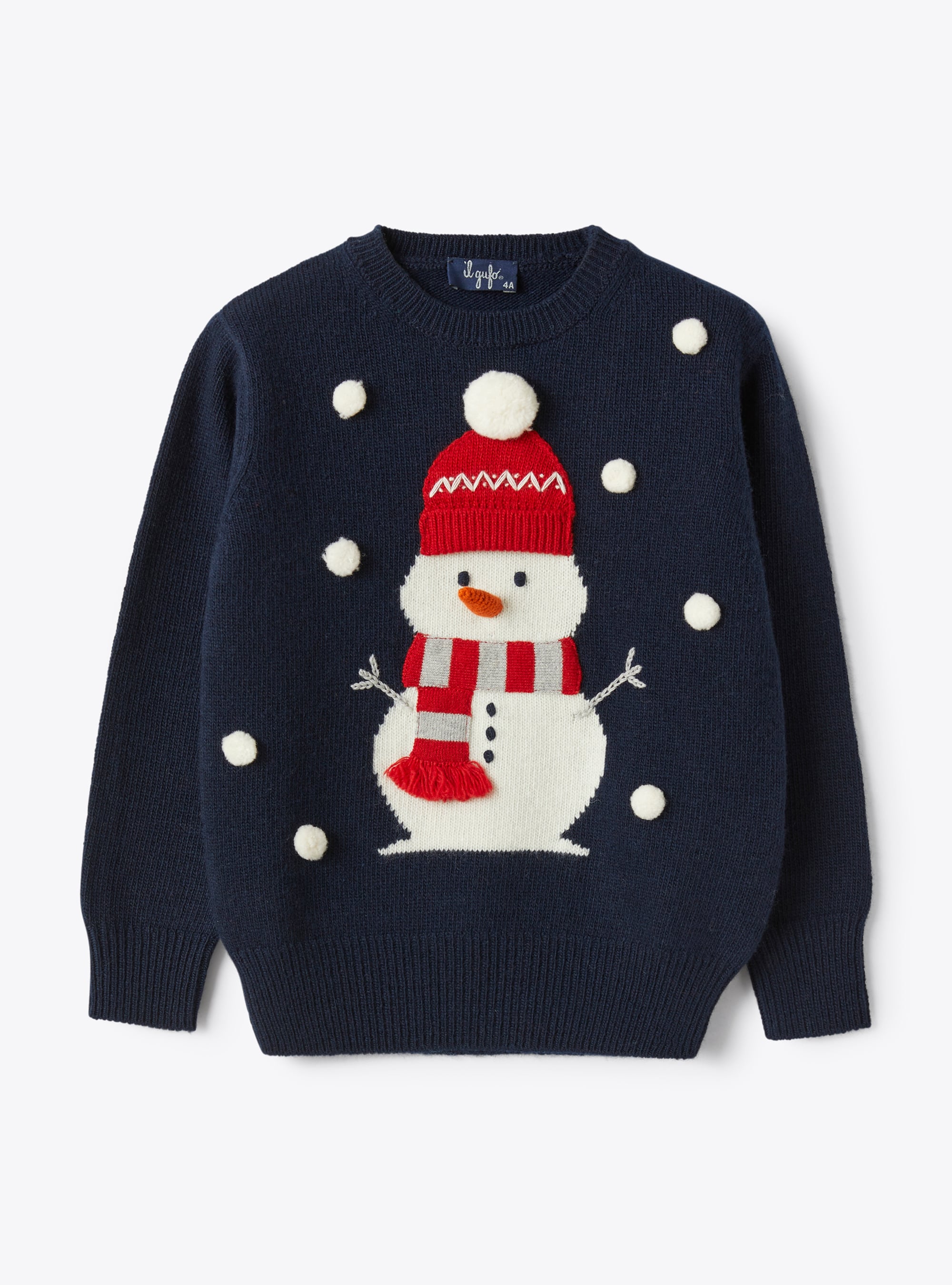 Pull de No l avec bonhomme de neige Il Gufo