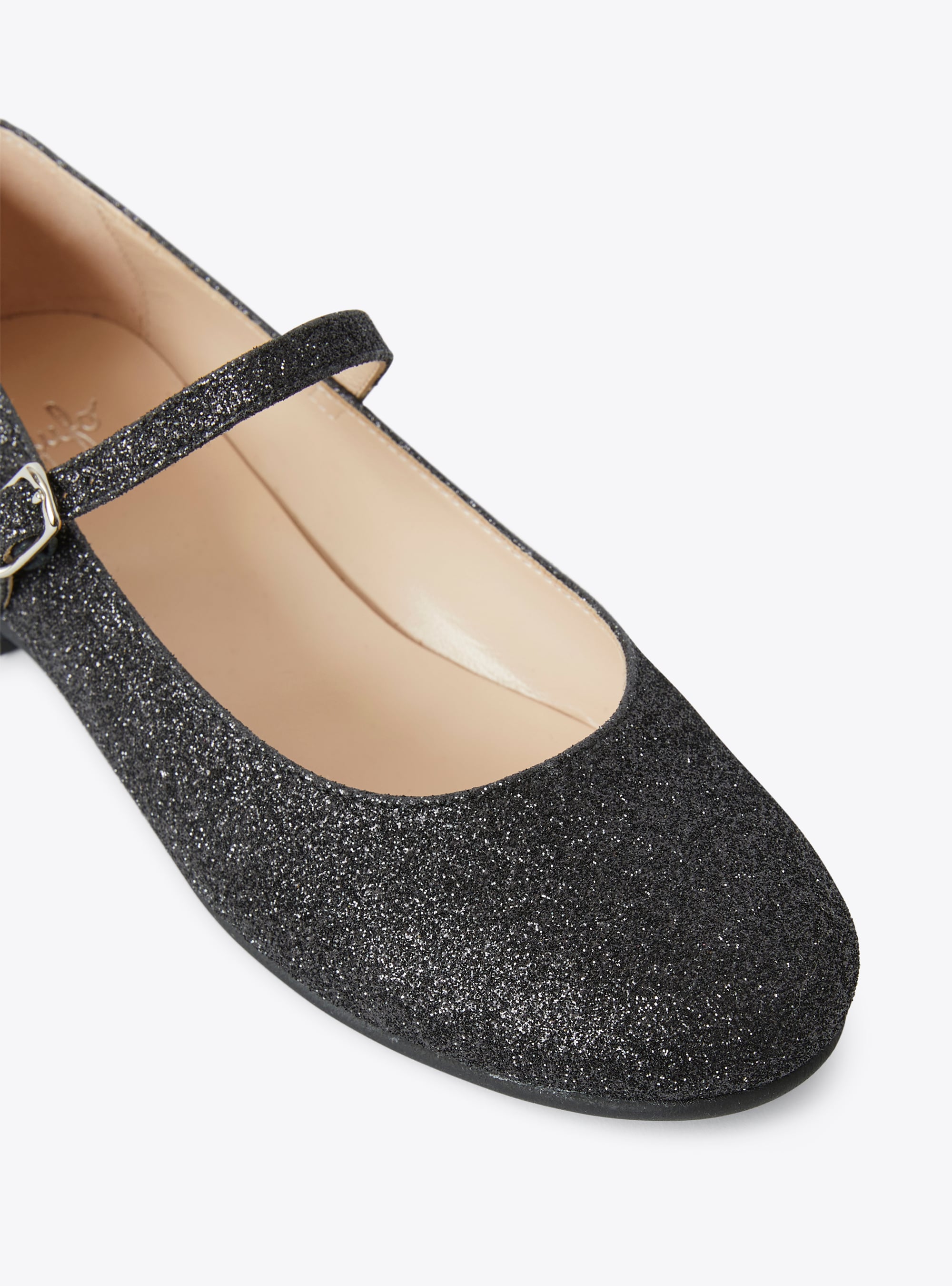 Black glitter ballet flats hot sale