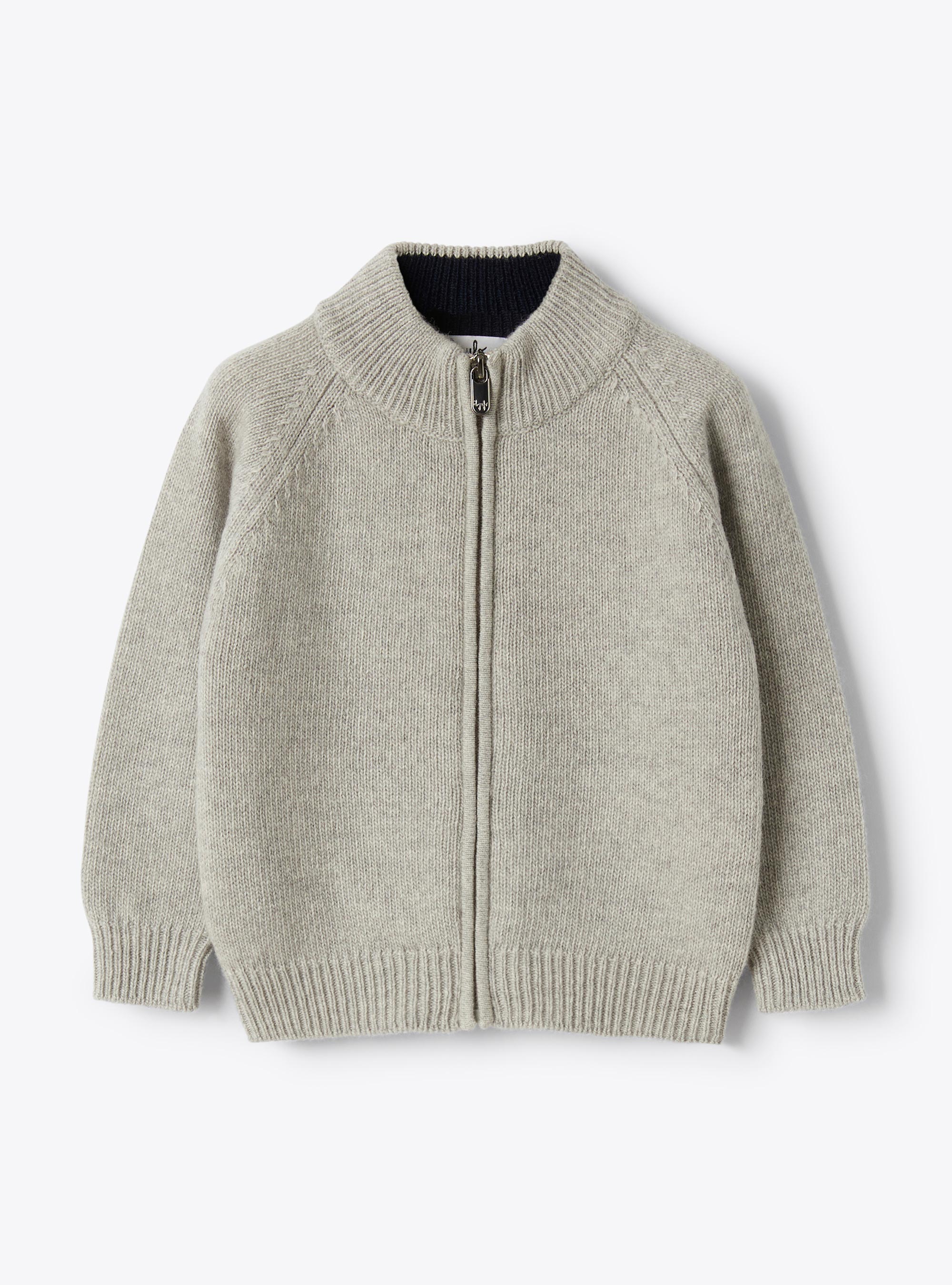 Full zip closure wool cardigan | Il Gufo