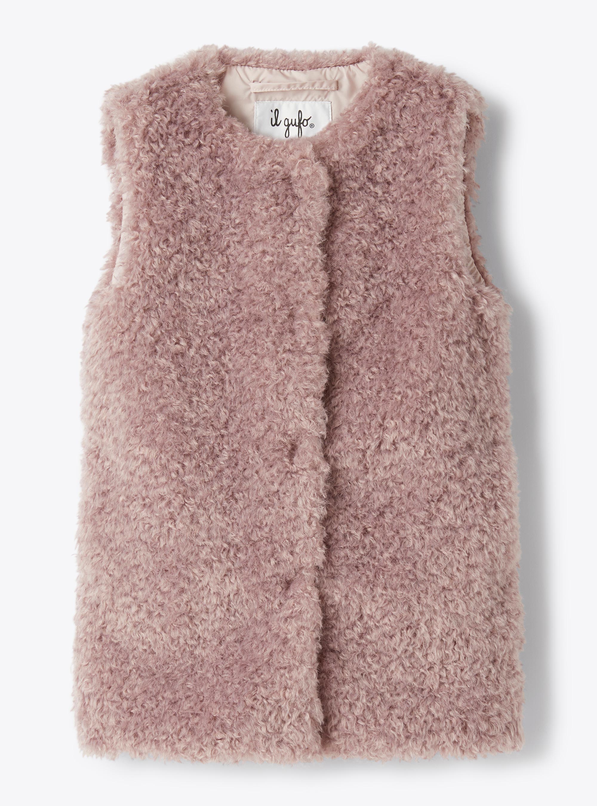 THINKFUR Curly Eco Fur Vest 23TH-05】Boa Layered Like Vest THINKFUR Curly Eco Fur Vest 23TH-05】Boa Layered Like Vest