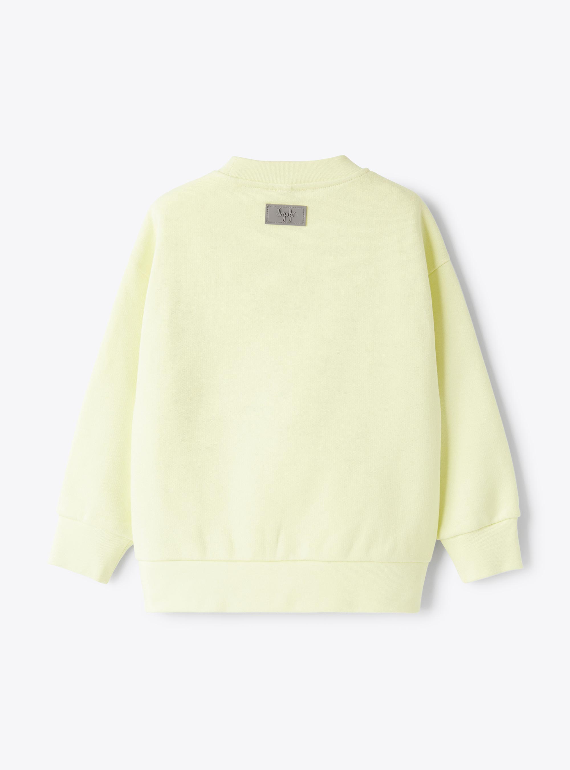 Pastel yellow crew neck sweatshirt online