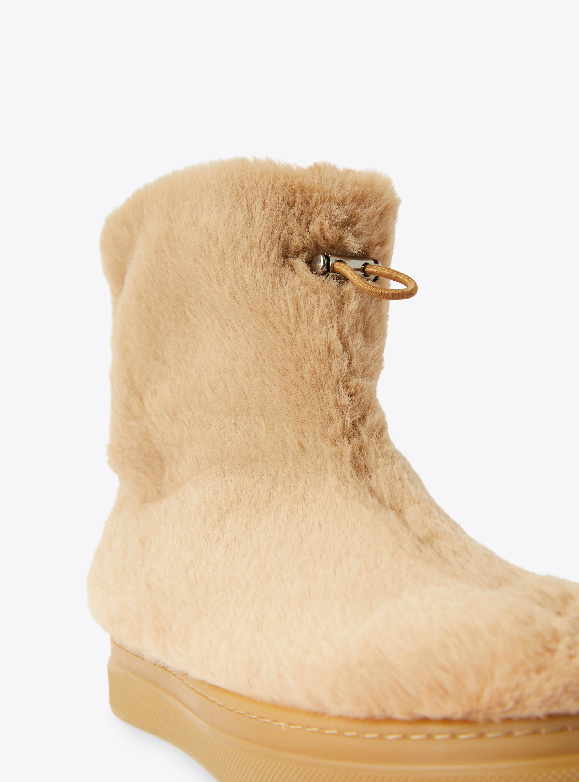 Eco fur ankle boots