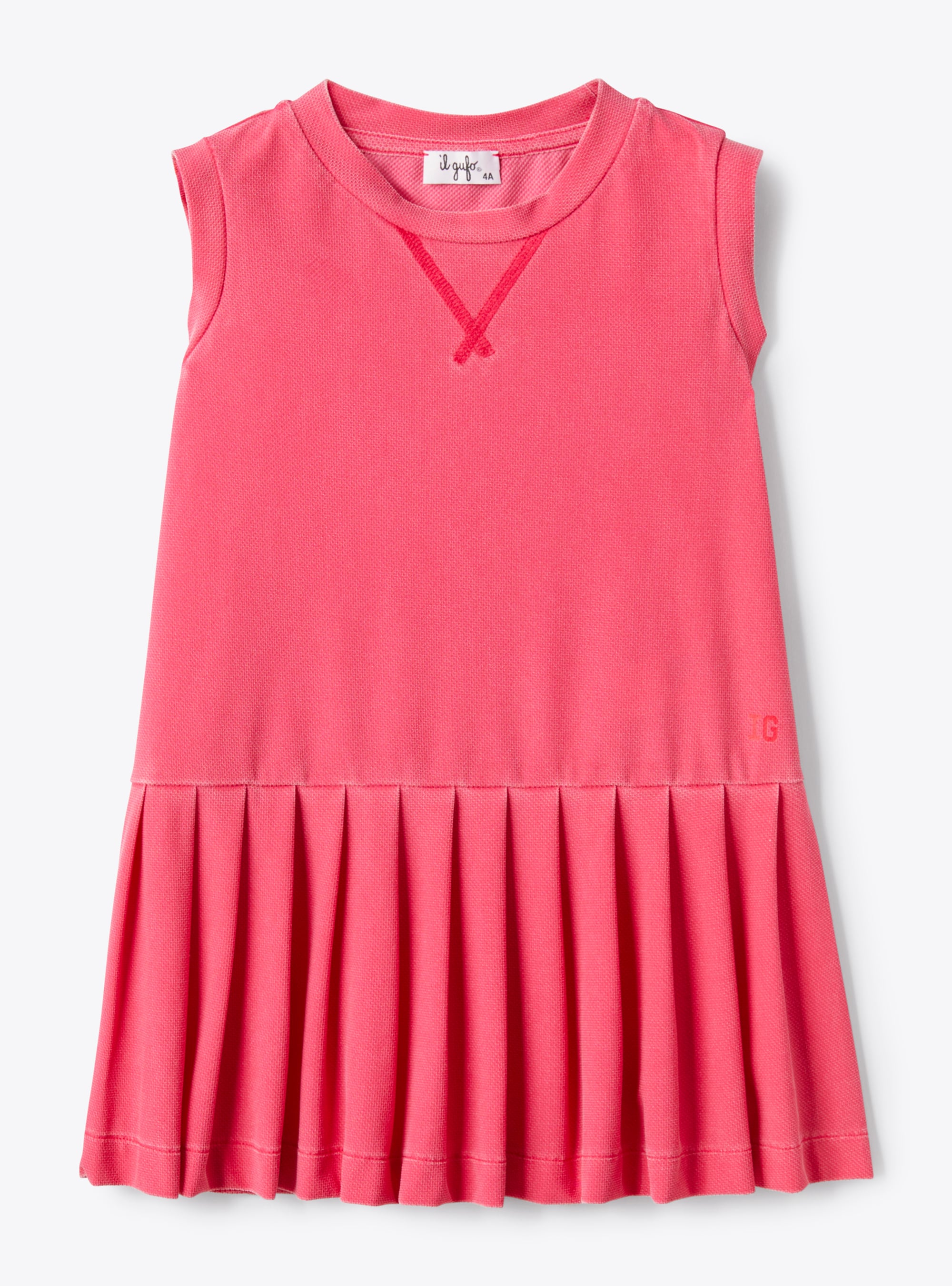 open lace back dress Il Gufo LS Ribbed Dress Pink Grapefruit / 10Y main image 1