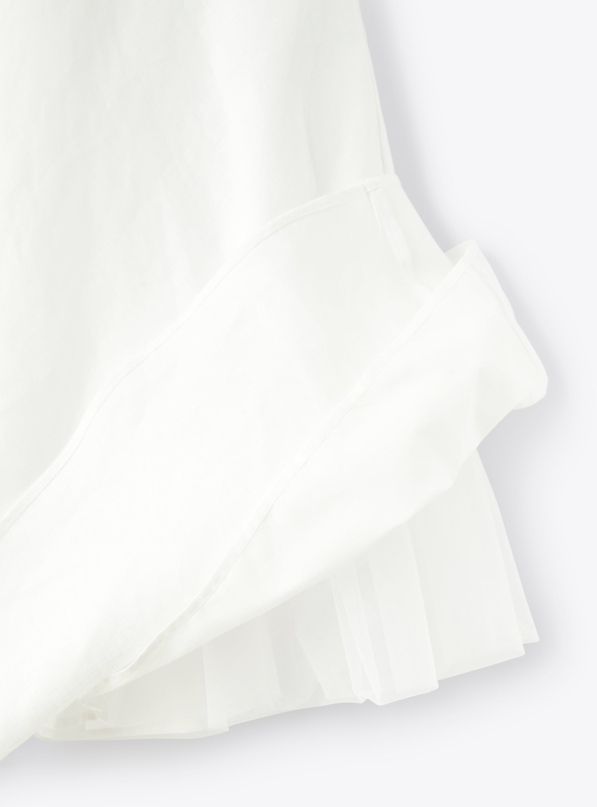 大人もOK! IL GUFO ★White アブストラクト柄 綿ドレス★12-14Y Il Gufo - Girls Ivory & Black Ruffled Tulle Dress
