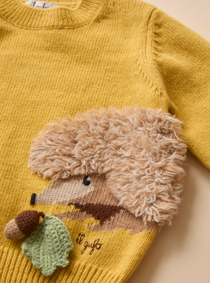 Maglione in lana con riccio - Maglie - Il Gufo