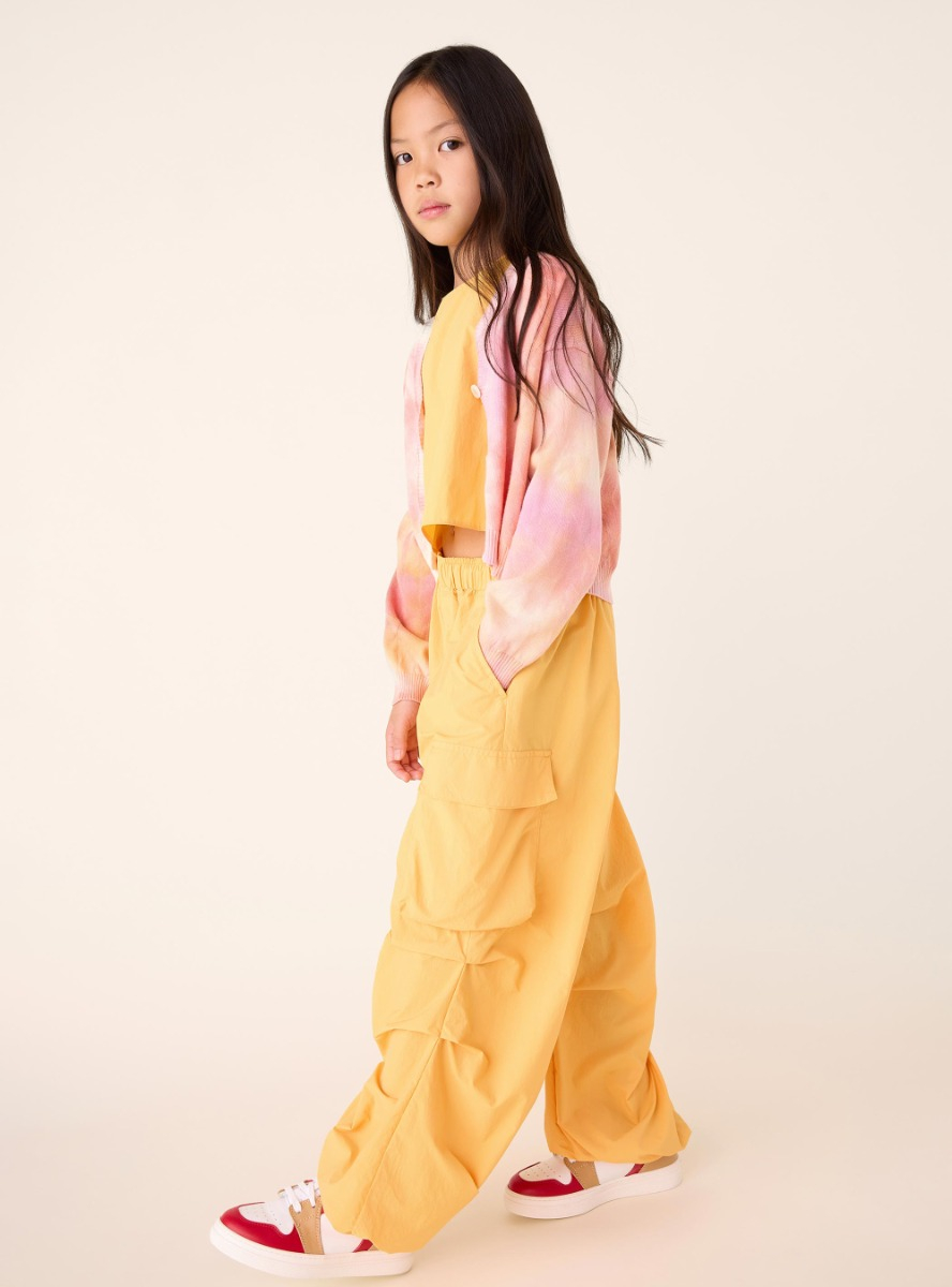 Tie-dye cotton cardigan - Orange | Il Gufo
