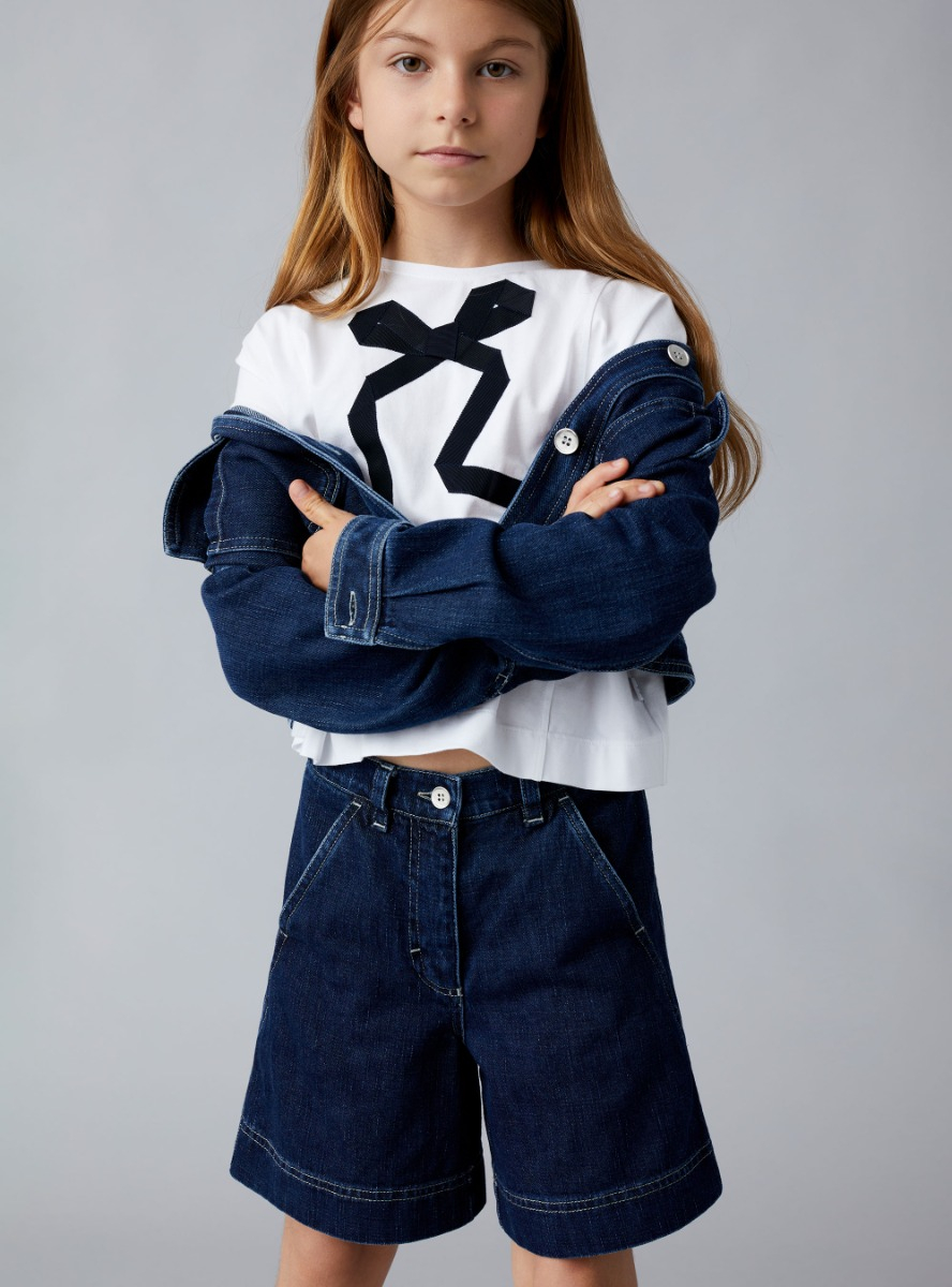 Giacca in denim blu - Giacche - Il Gufo