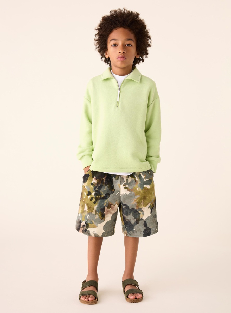 Canvas bermuda shorts - Green | Il Gufo