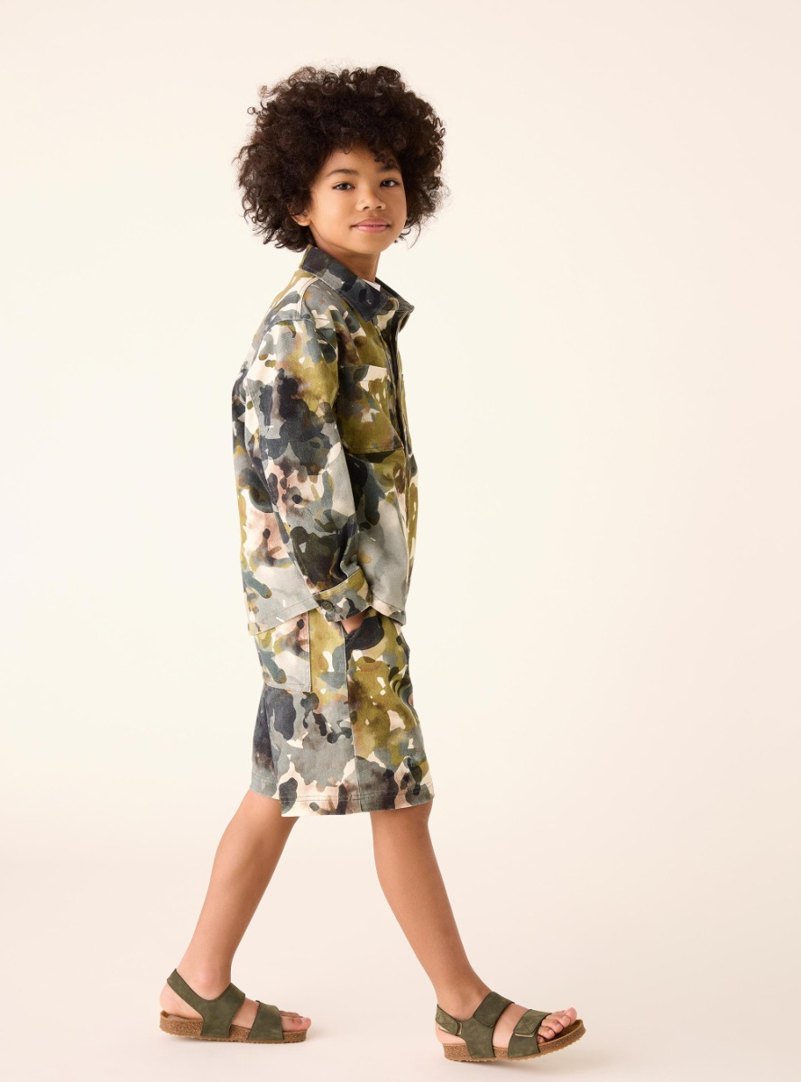 Canvas bermuda shorts - Green | Il Gufo