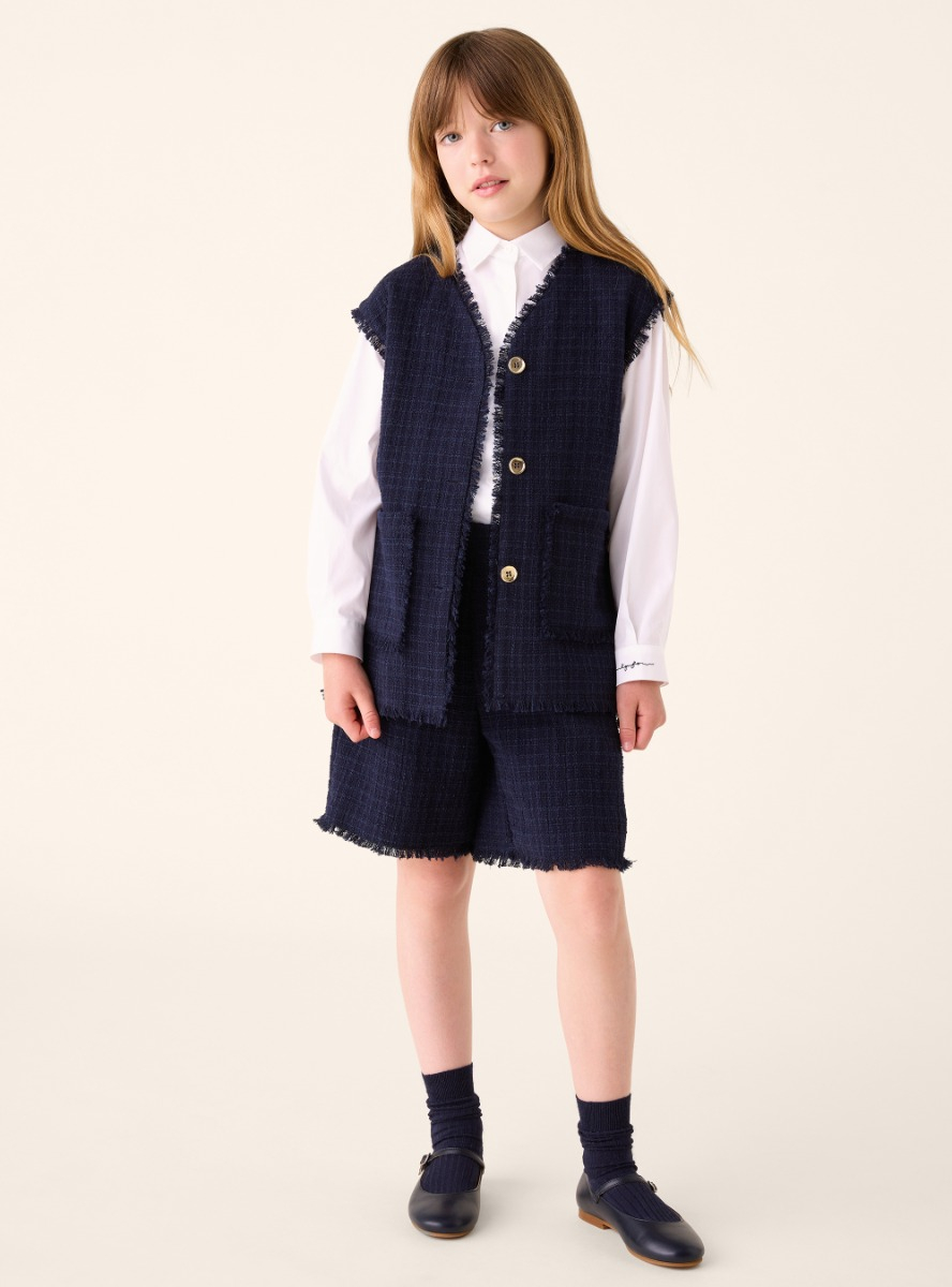 Tweed shorts - Blue | Il Gufo