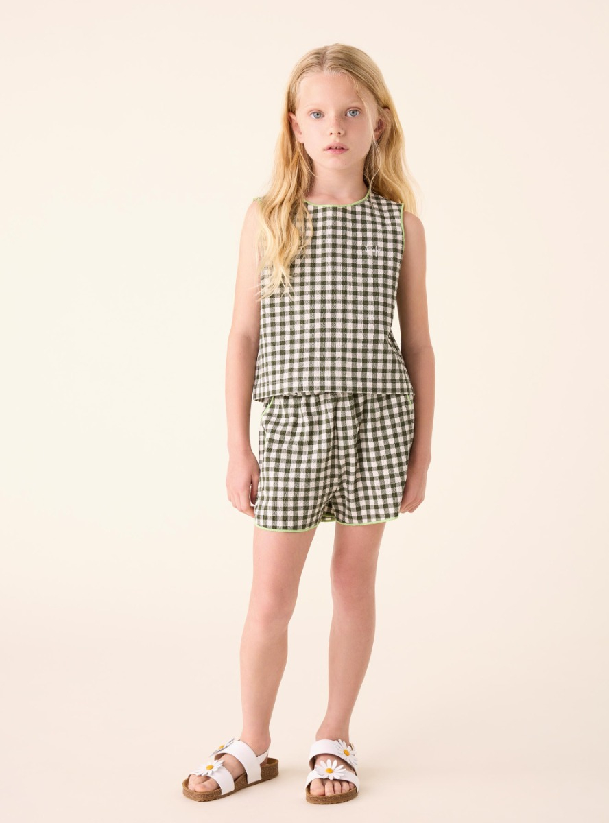 Gingham check seersucker set - Two-piece sets - Il Gufo