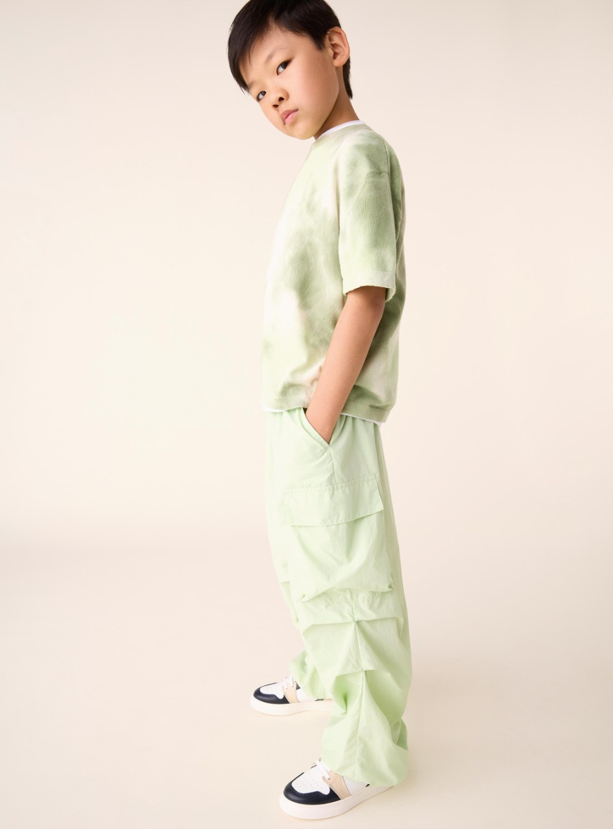 Tie-dye cotton sweater - Green | Il Gufo