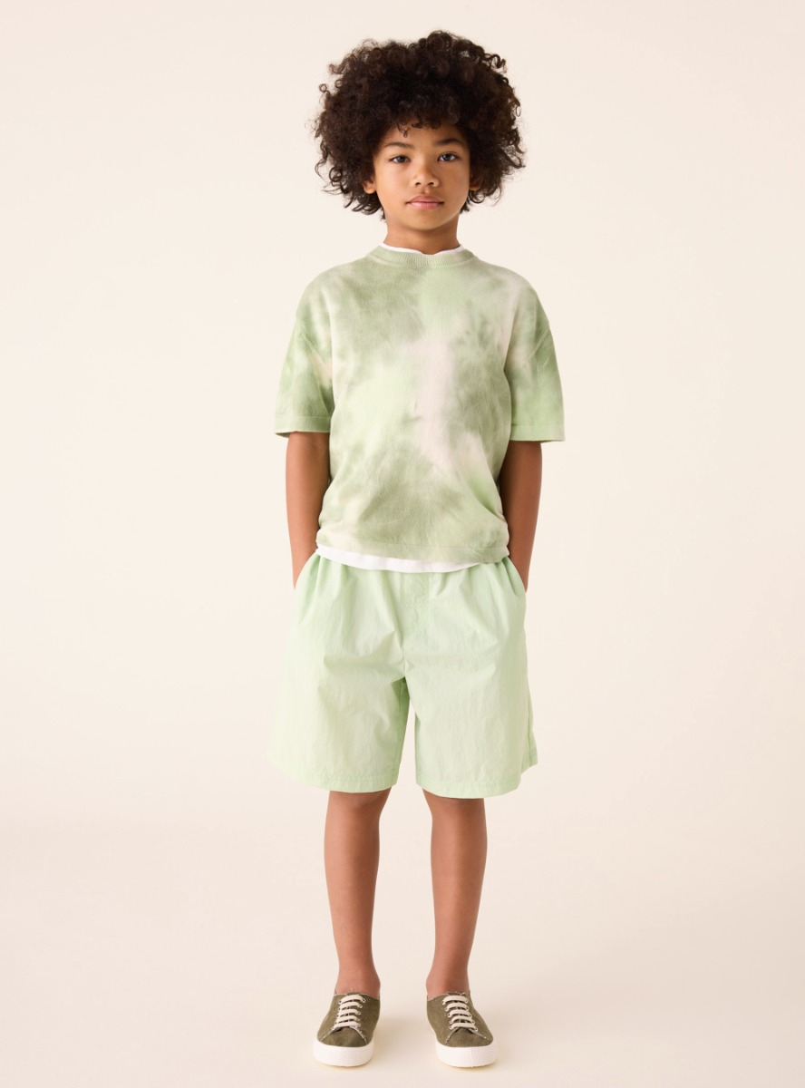 Tie-dye cotton sweater - Green | Il Gufo