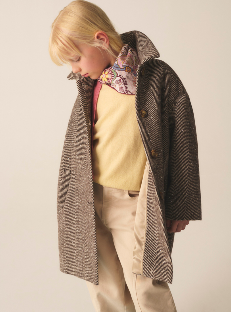 Wool coat with rhinestones - Coats - Il Gufo