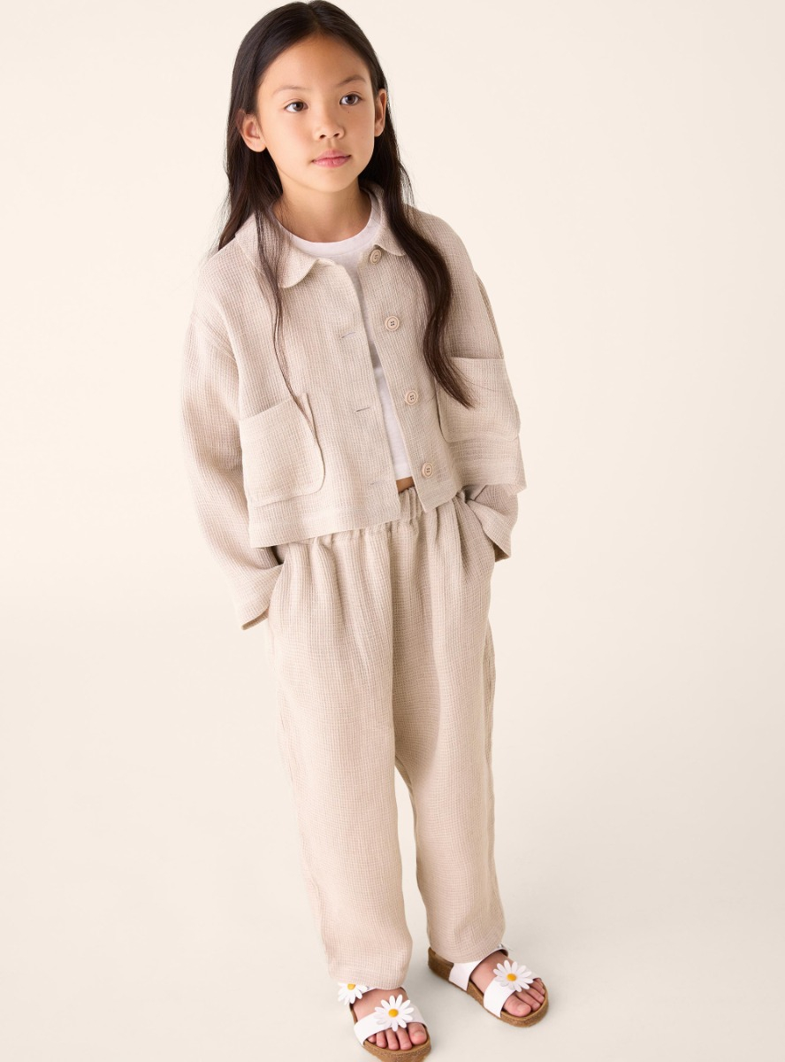 Waffle linen jacket - Jackets - Il Gufo