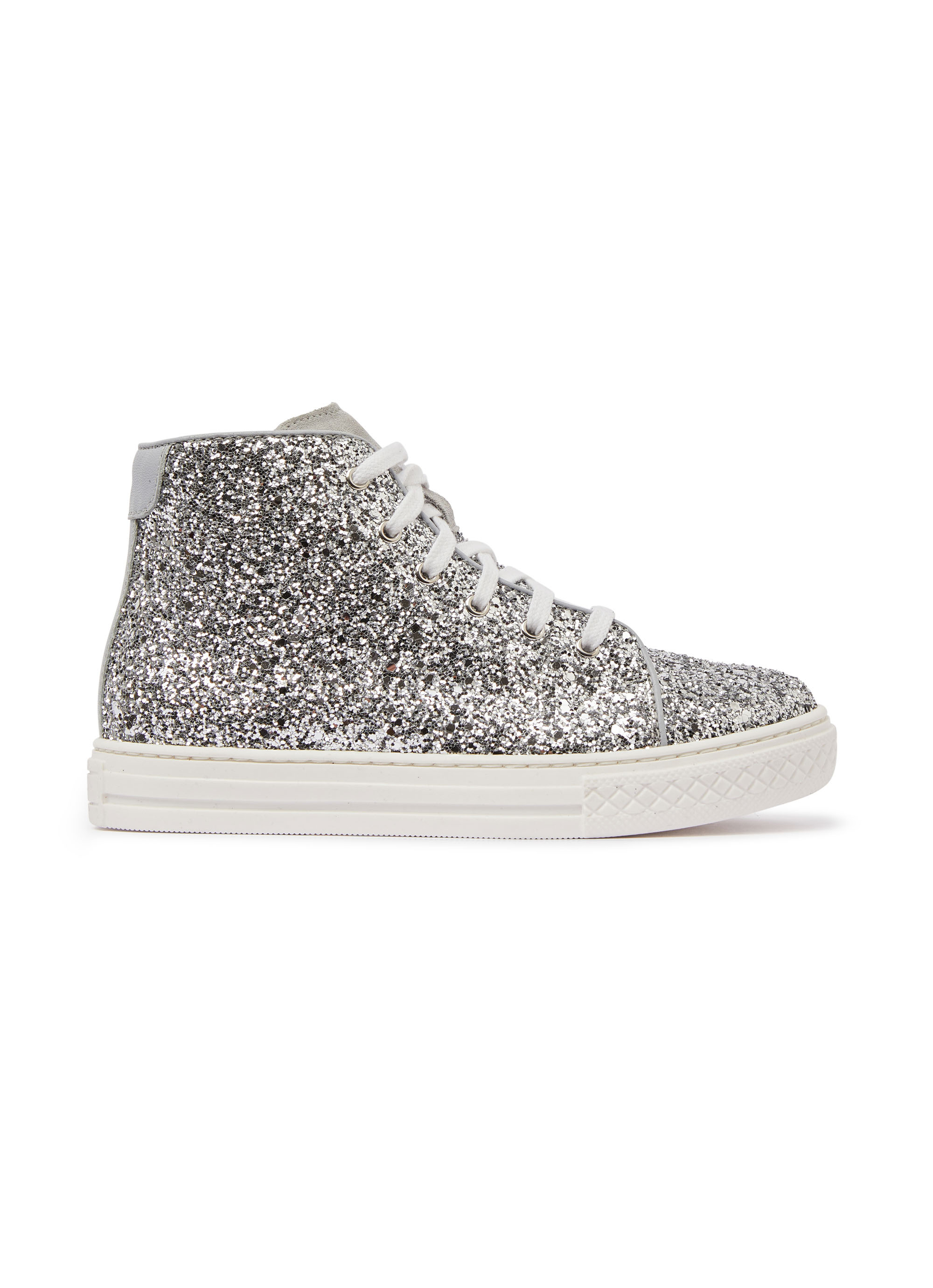 GLITTER HIGH SNEAKERS - Grey | Il Gufo