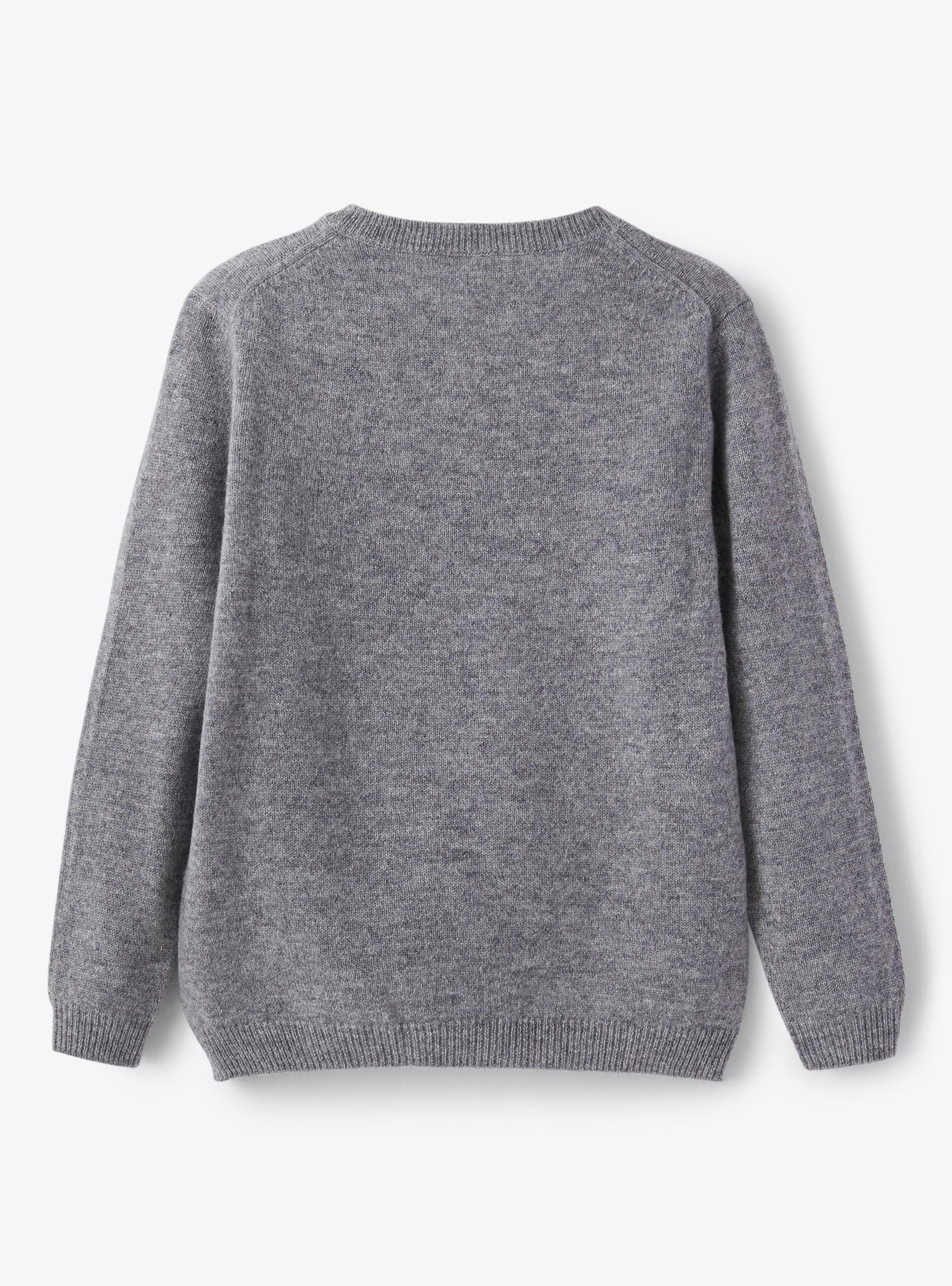 crew-neck sweater in grey cashmere - Grey | Il Gufo