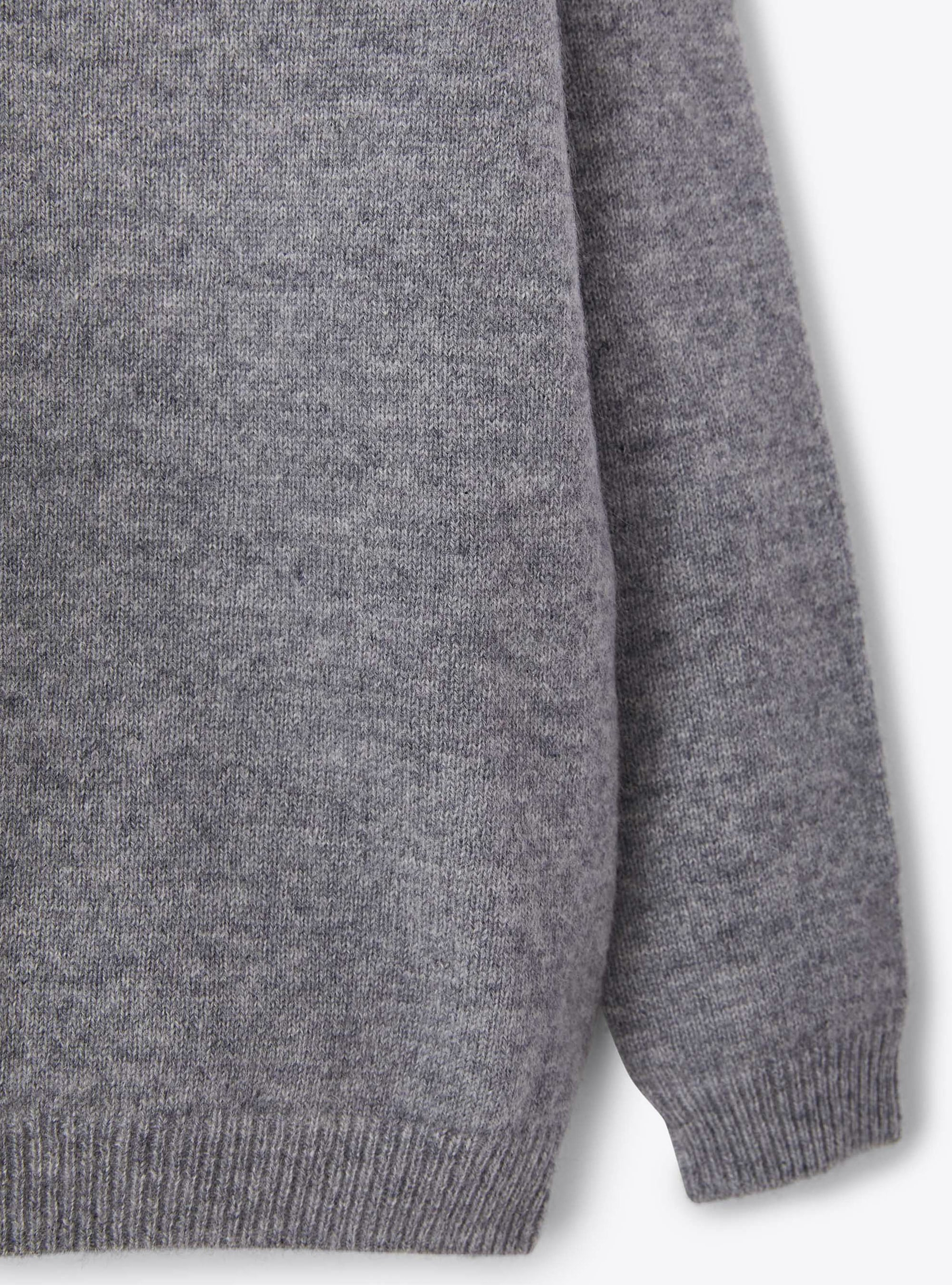 crew-neck sweater in grey cashmere - Grey | Il Gufo