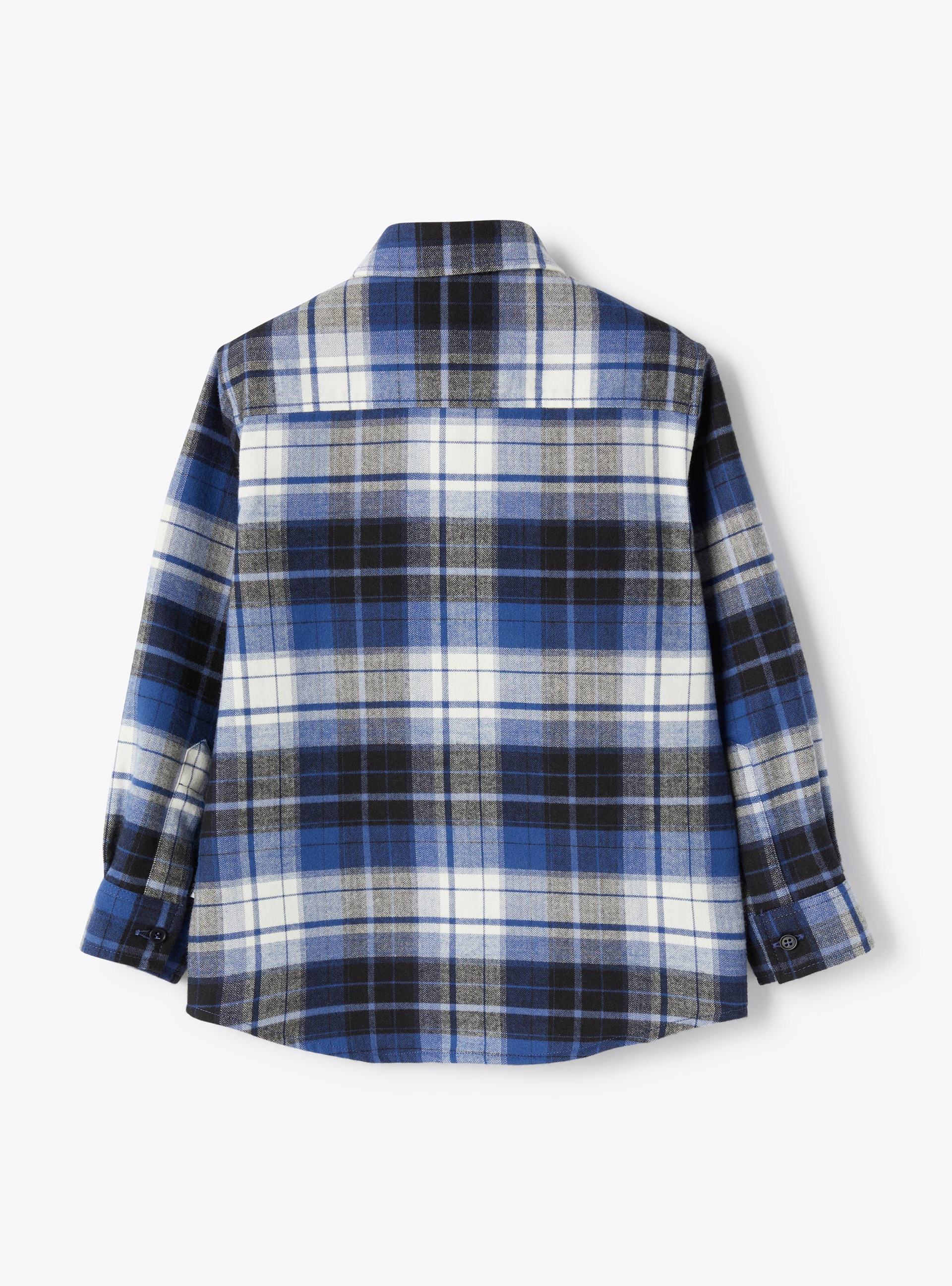 Cotton flannel shirt - Blue | Il Gufo