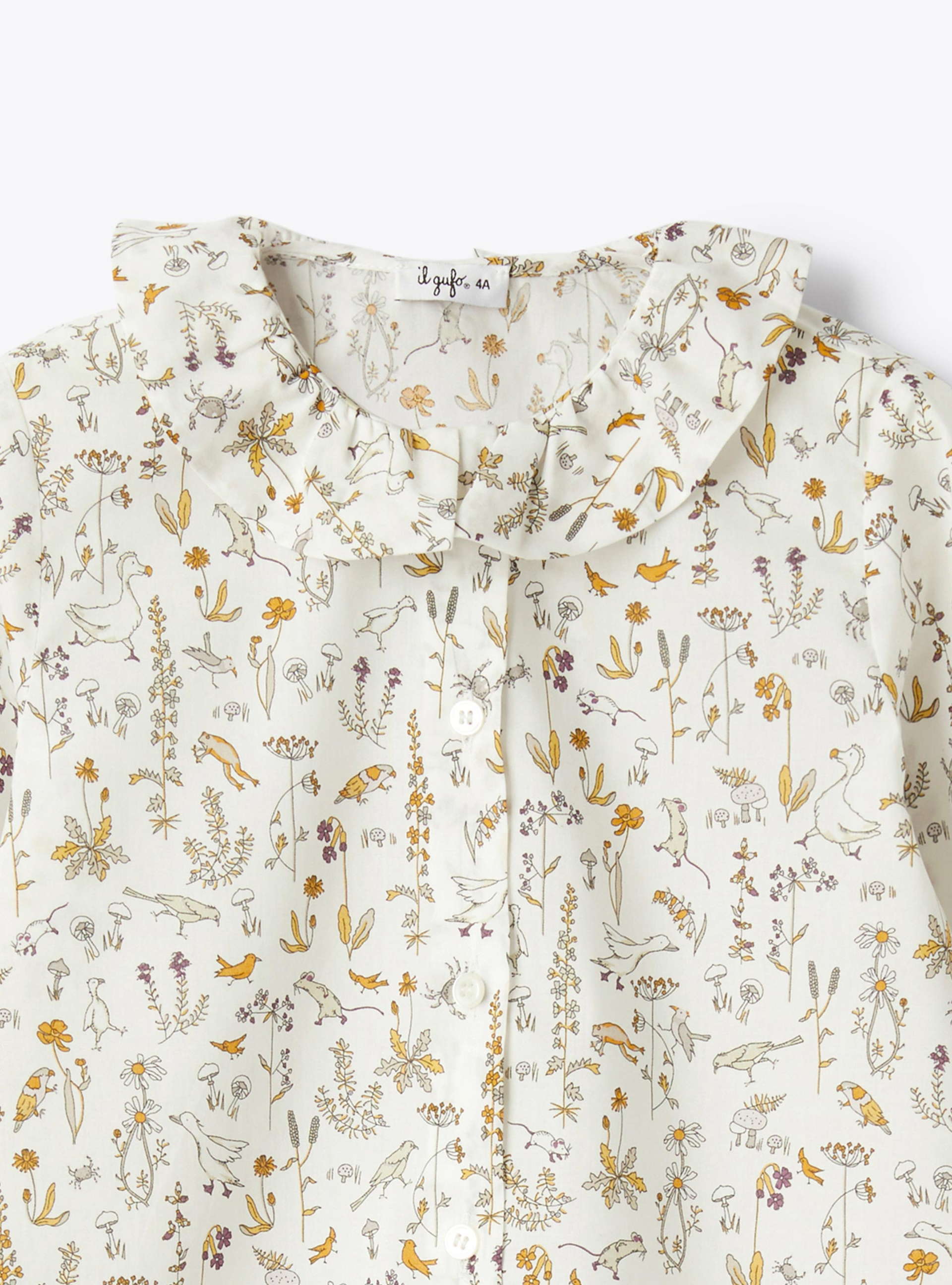 Camicia in Liberty Fabrics - Bianco | Il Gufo