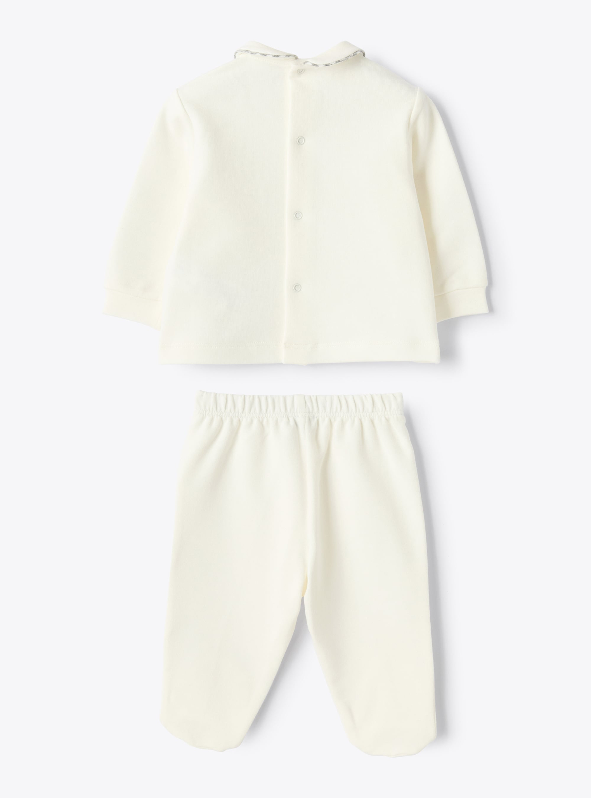 Ensemble deux pièces en molleton stretch - Blanc | Il Gufo