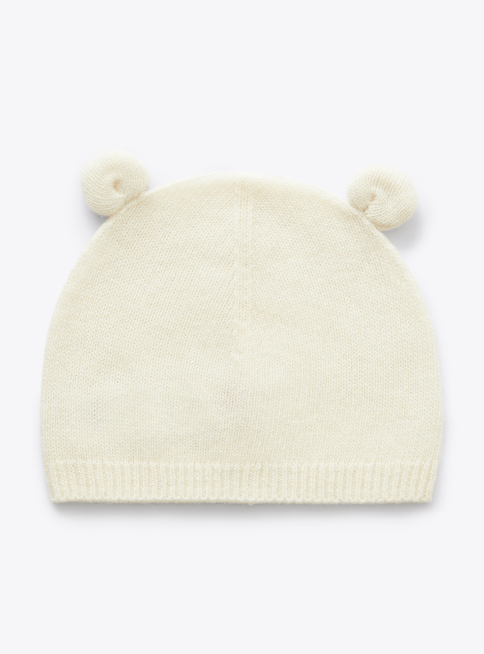 Applied ears wool hat - White | Il Gufo