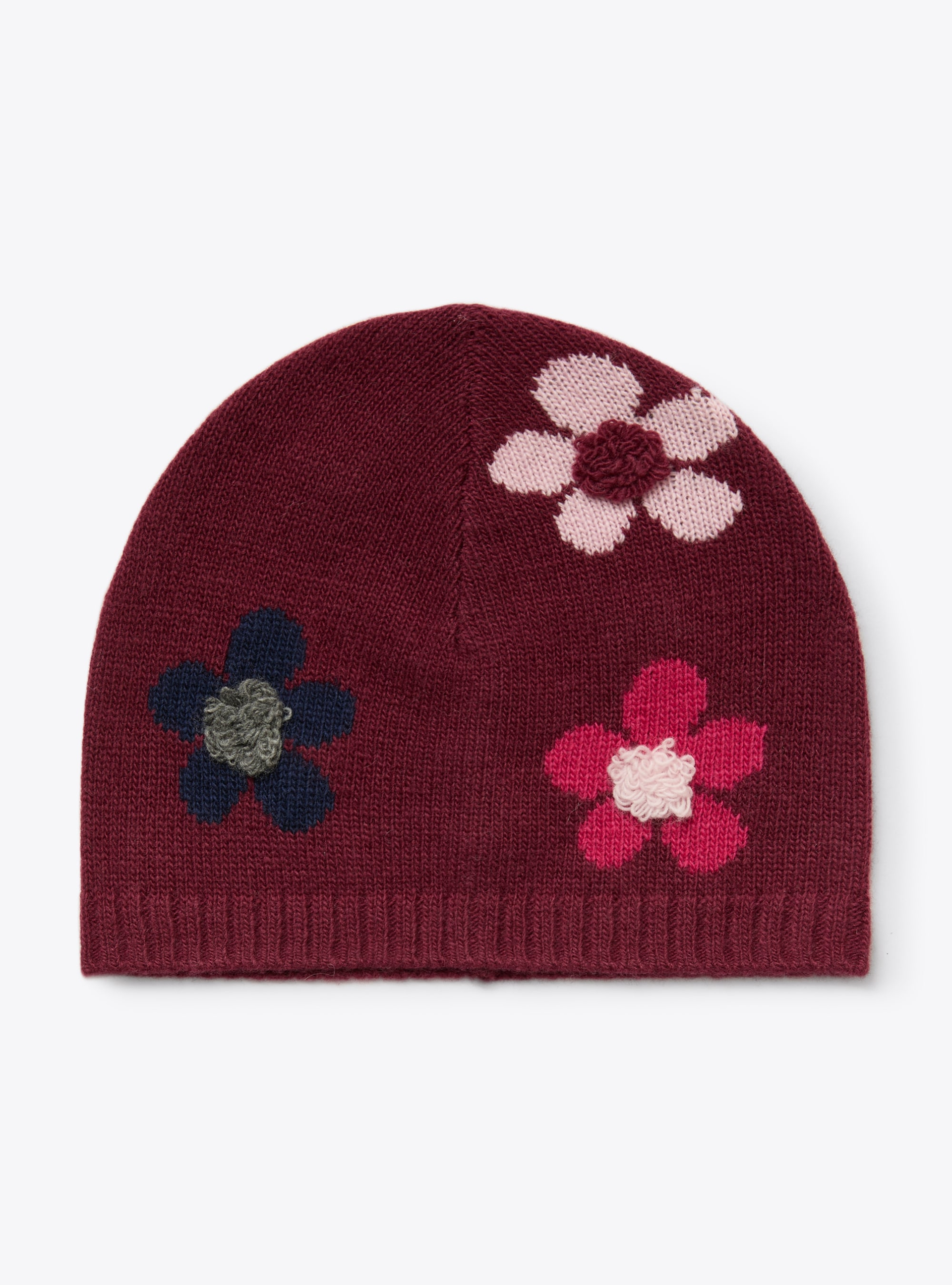 Wool bonnet with flowers - Accessories - Il Gufo
