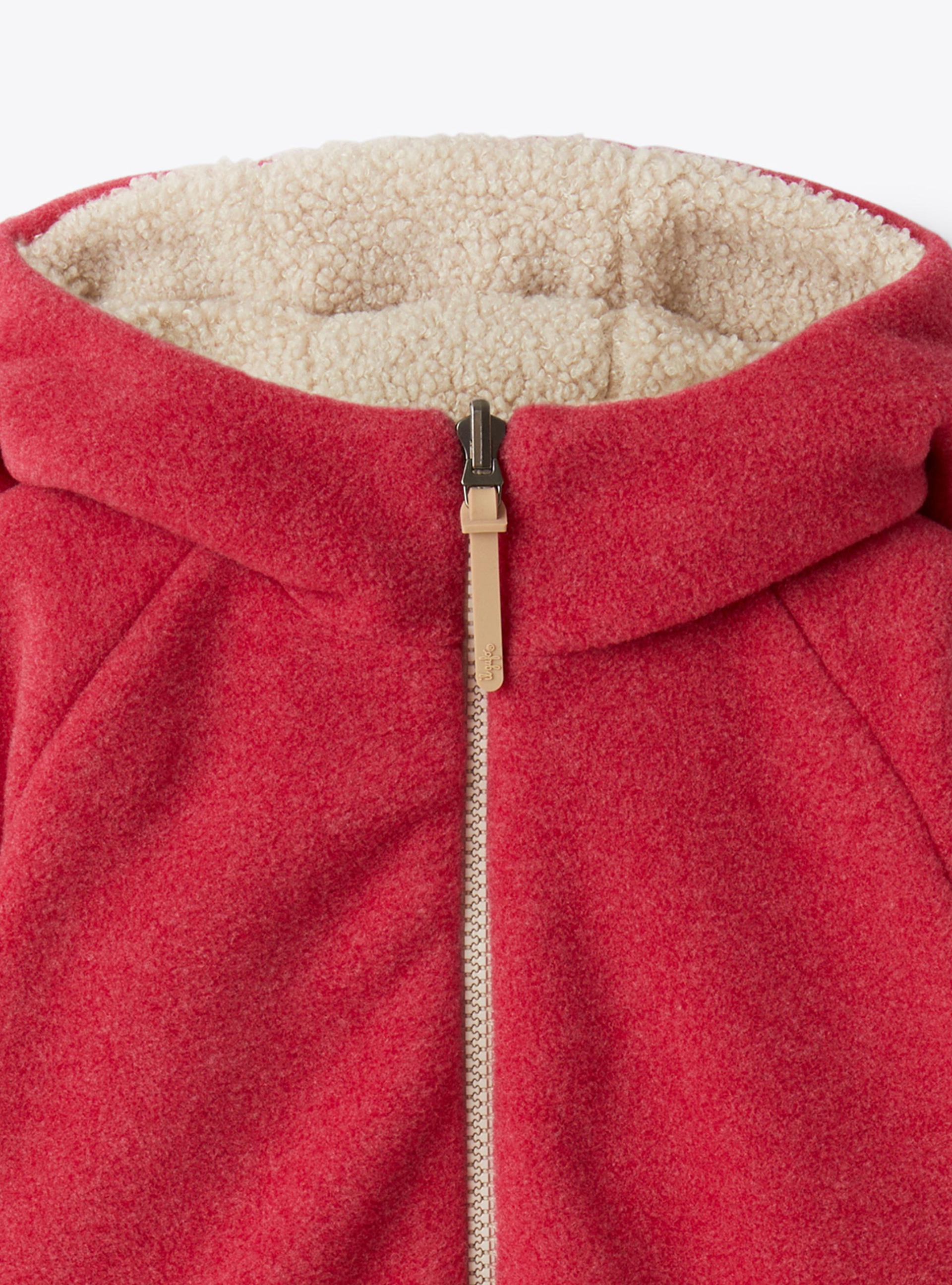 Giacca reversibile in pile - Rosso | Il Gufo