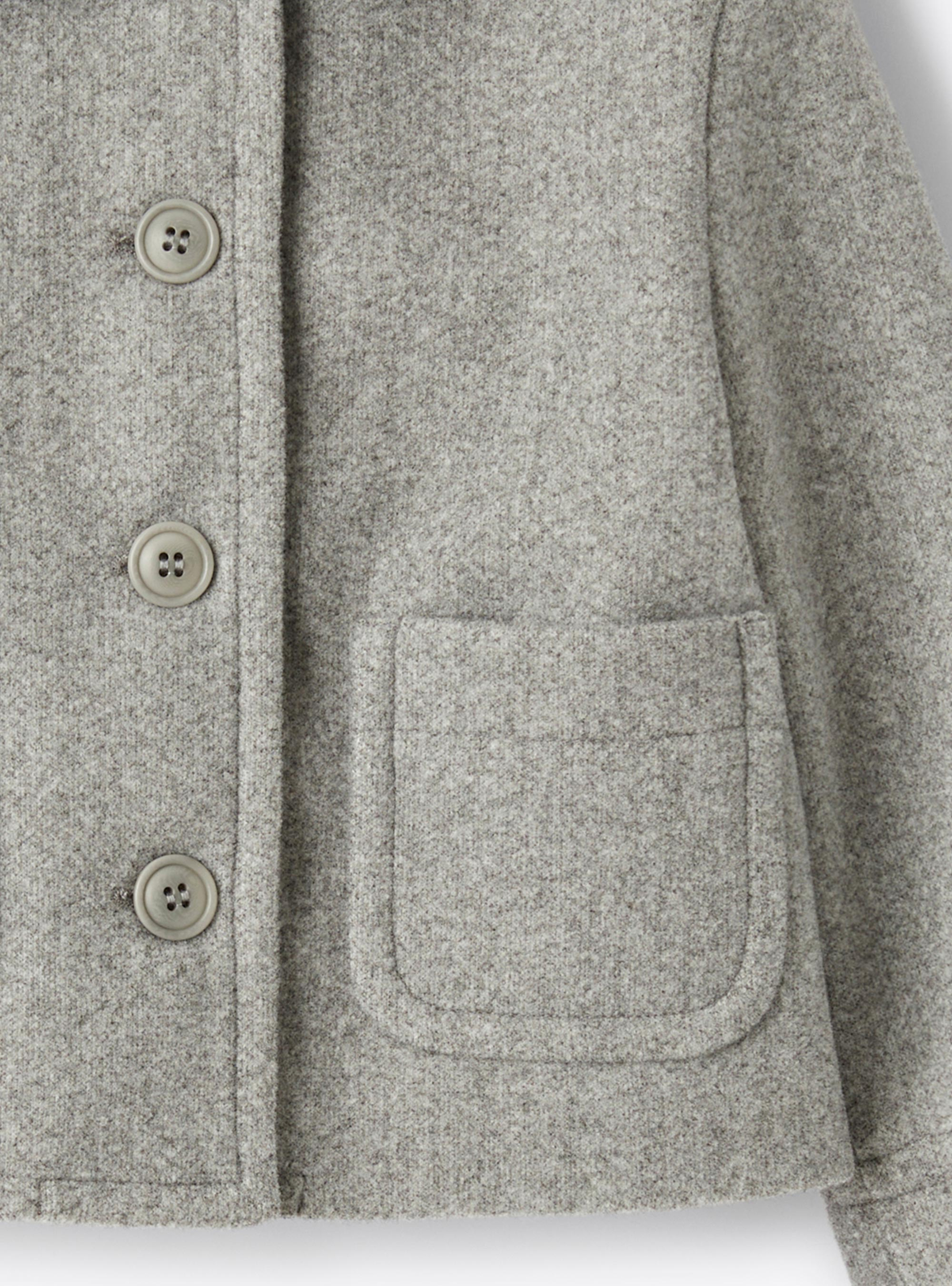 Giacca boxy in tecno panno - Grigio | Il Gufo