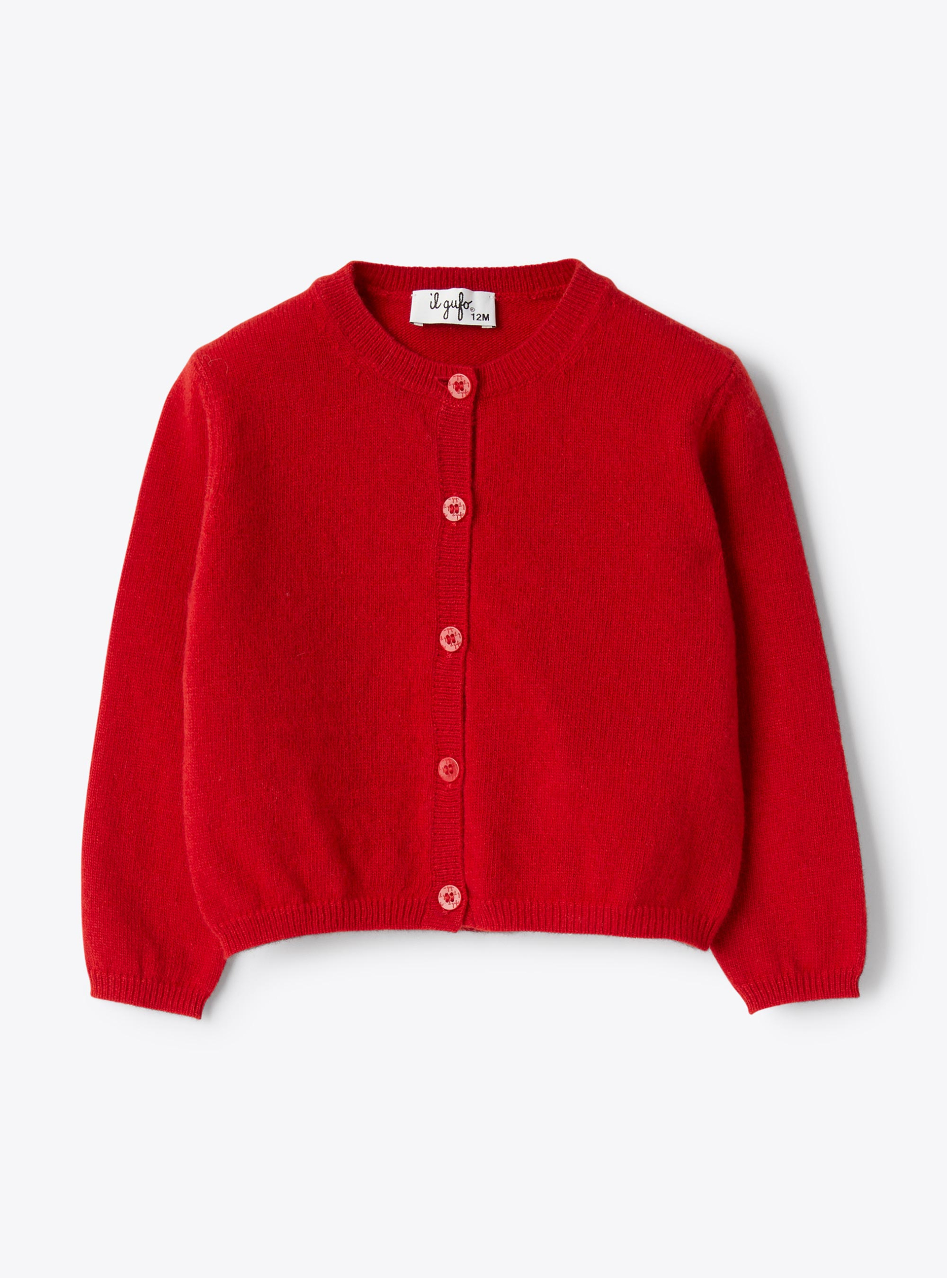 Wool cardigan - Red | Il Gufo