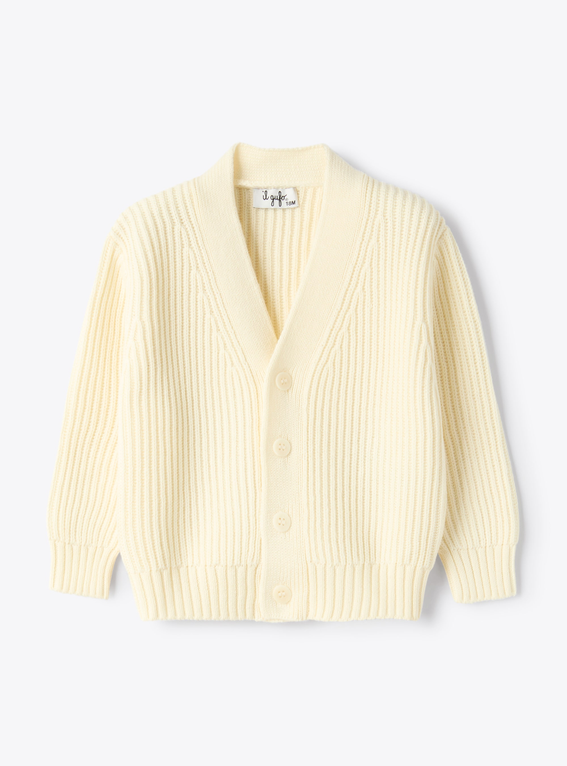 Bio-Baumwollcardigan - Weiss | Il Gufo