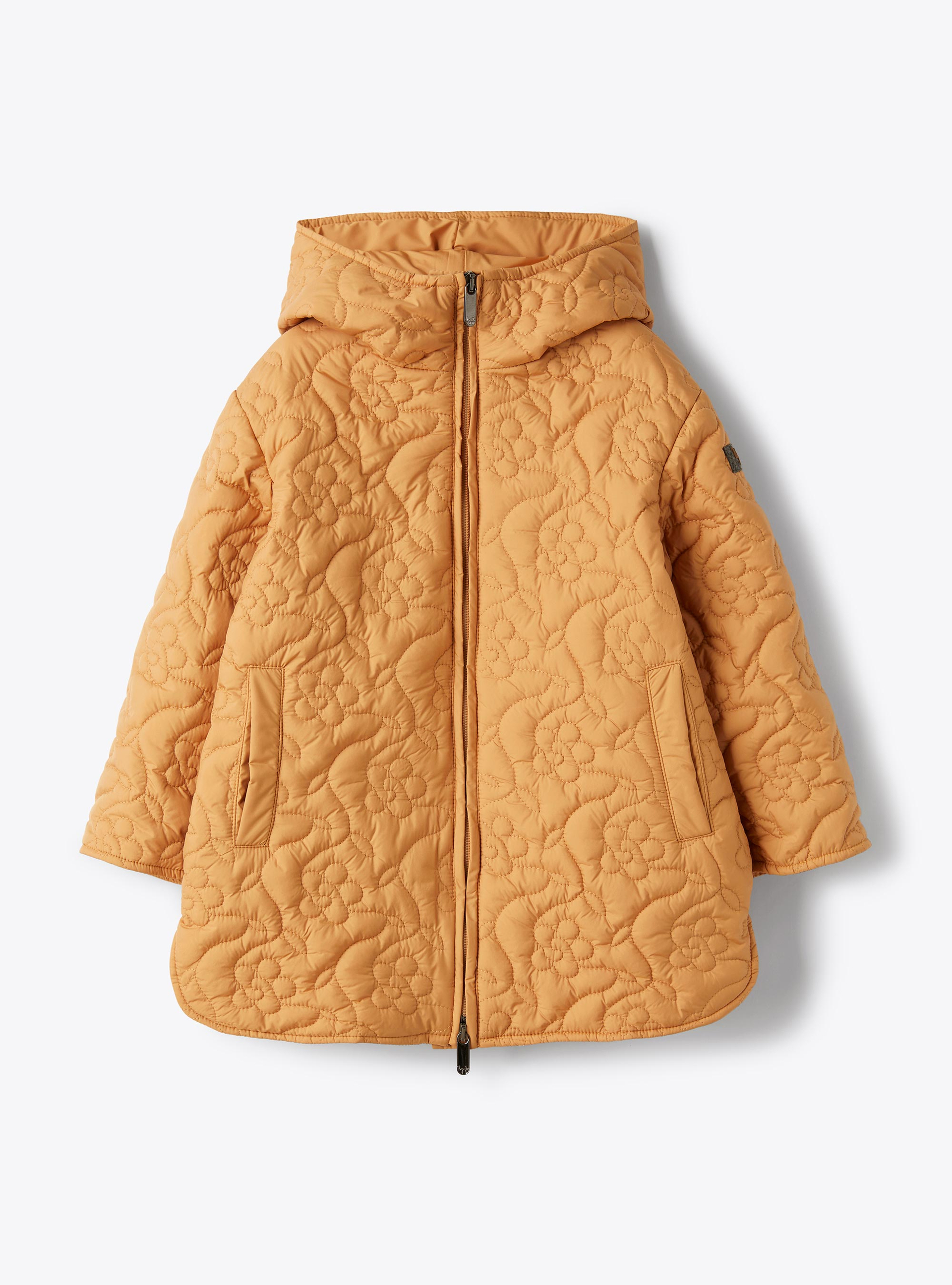 Jacket with floral quilting - Orange | Il Gufo