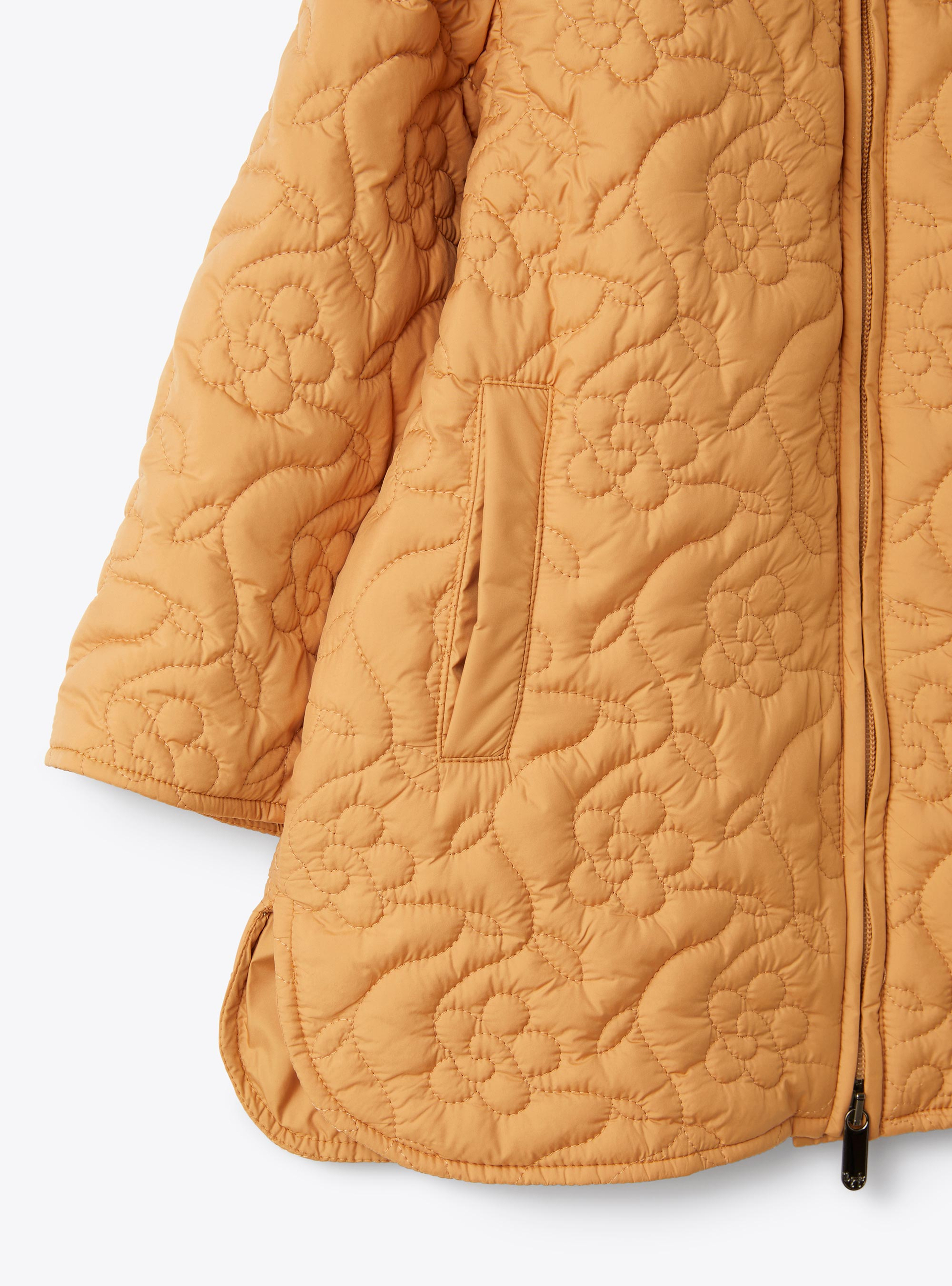 Jacket with floral quilting - Orange | Il Gufo
