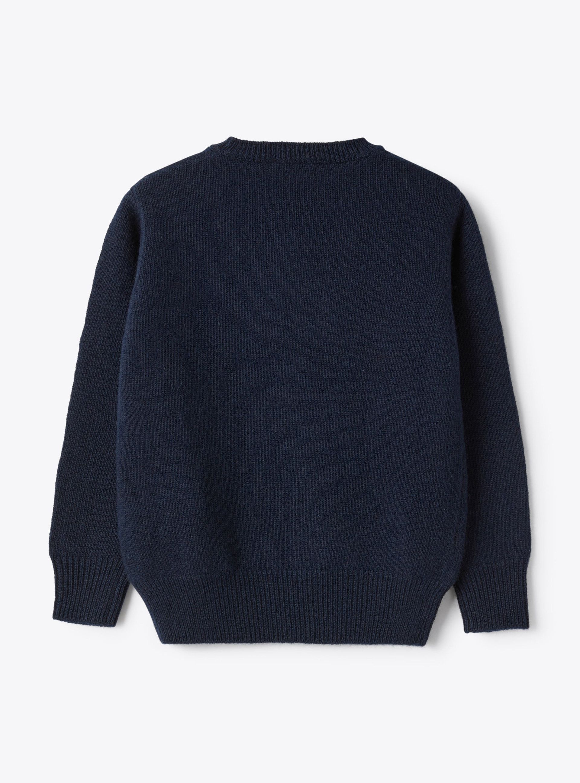 Maglia in lana con motivo natalizio - Blu | Il Gufo