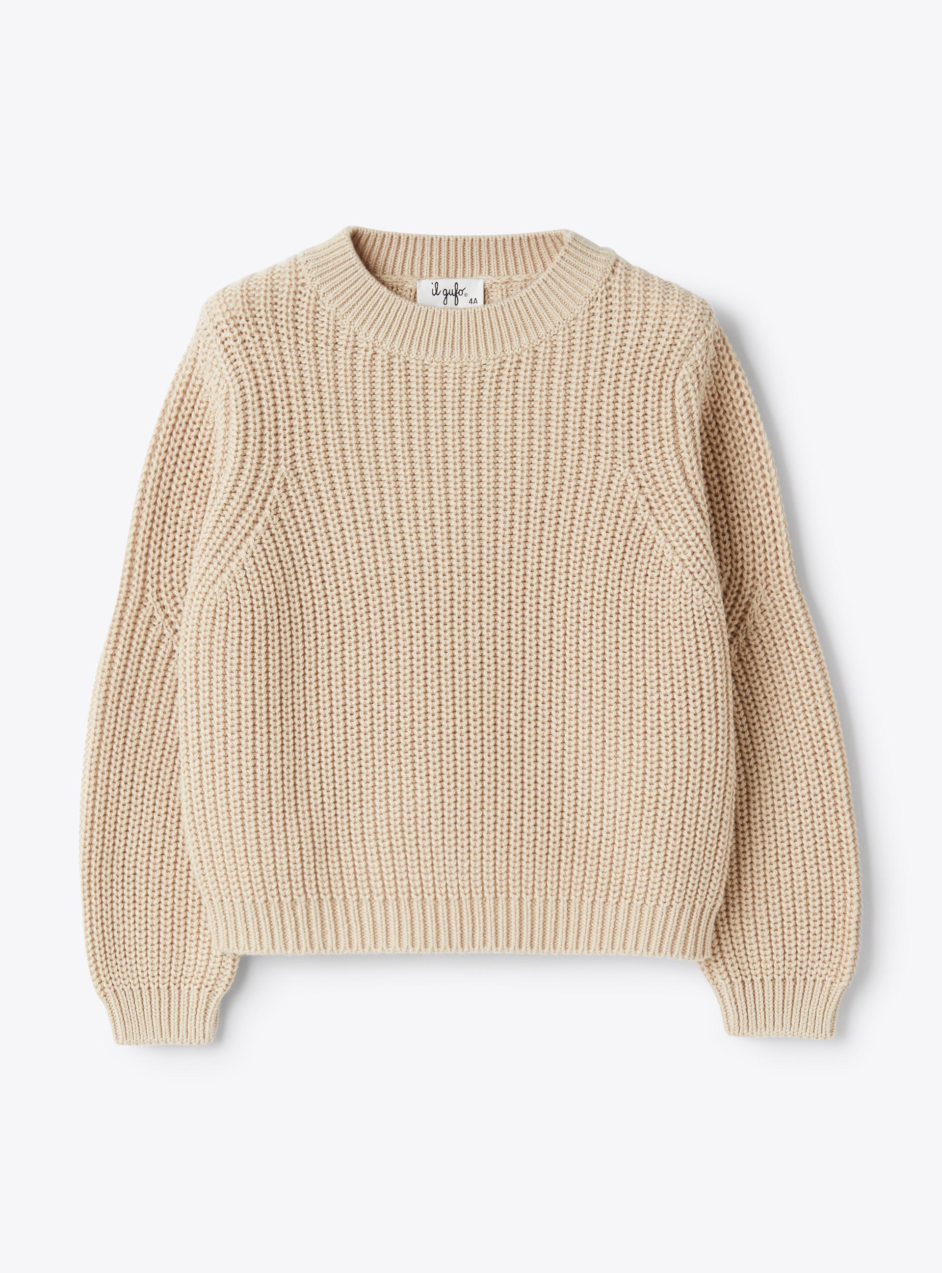 English rib cotton sweater - Sweaters - Il Gufo