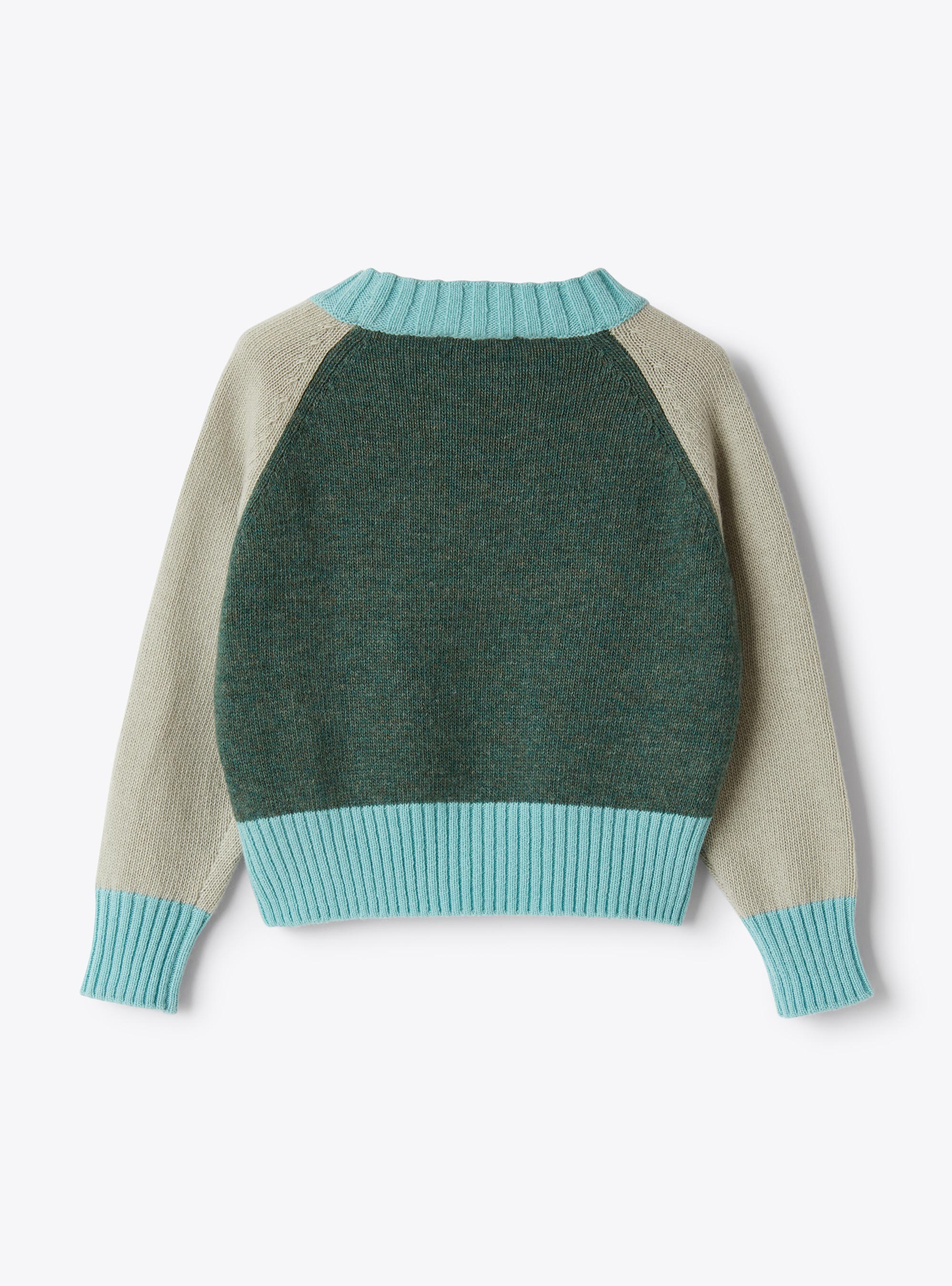 Color-block wool sweater - Sweaters - Il Gufo