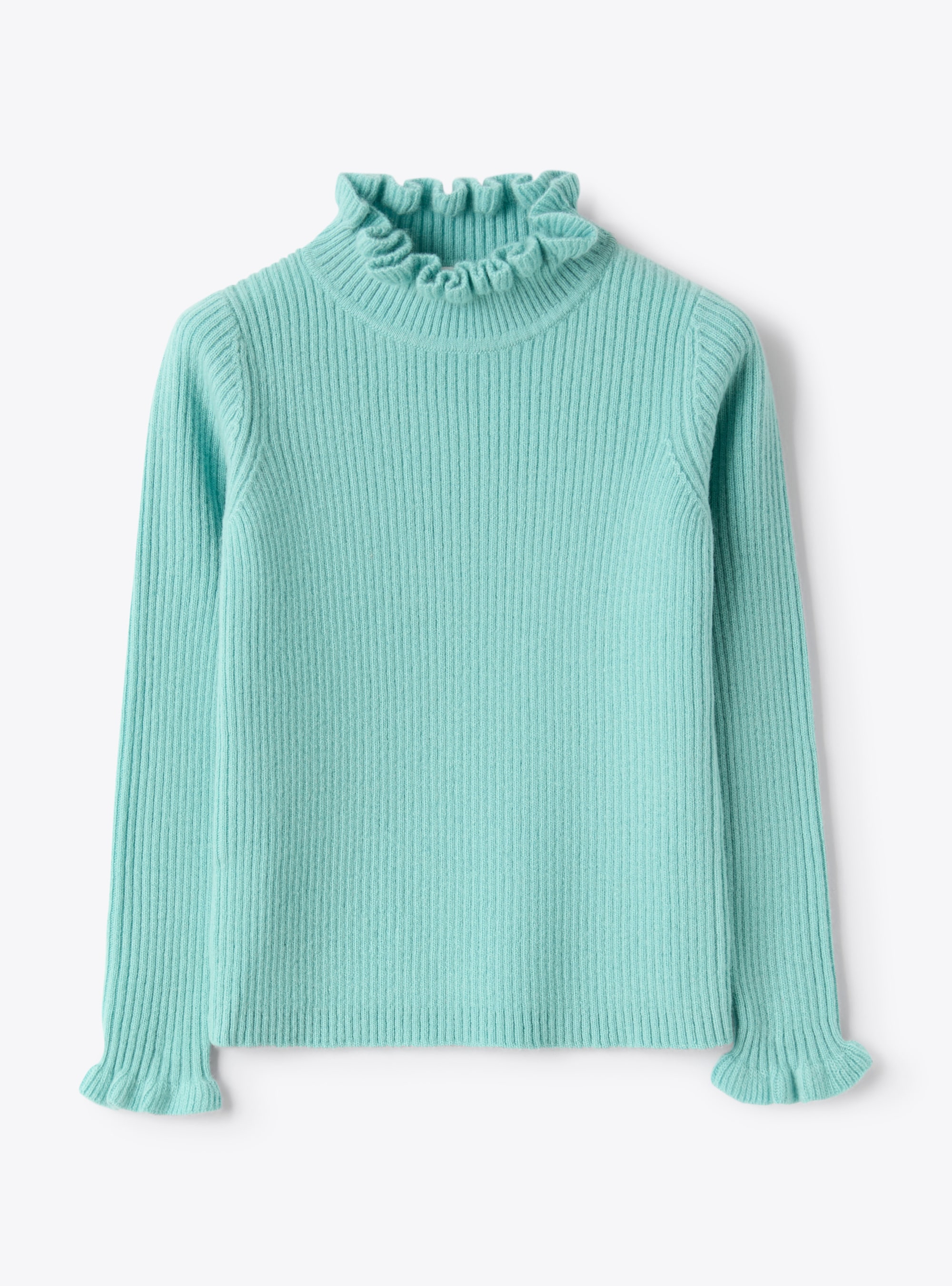 Merino wool sweater with ruffles - Sweaters - Il Gufo