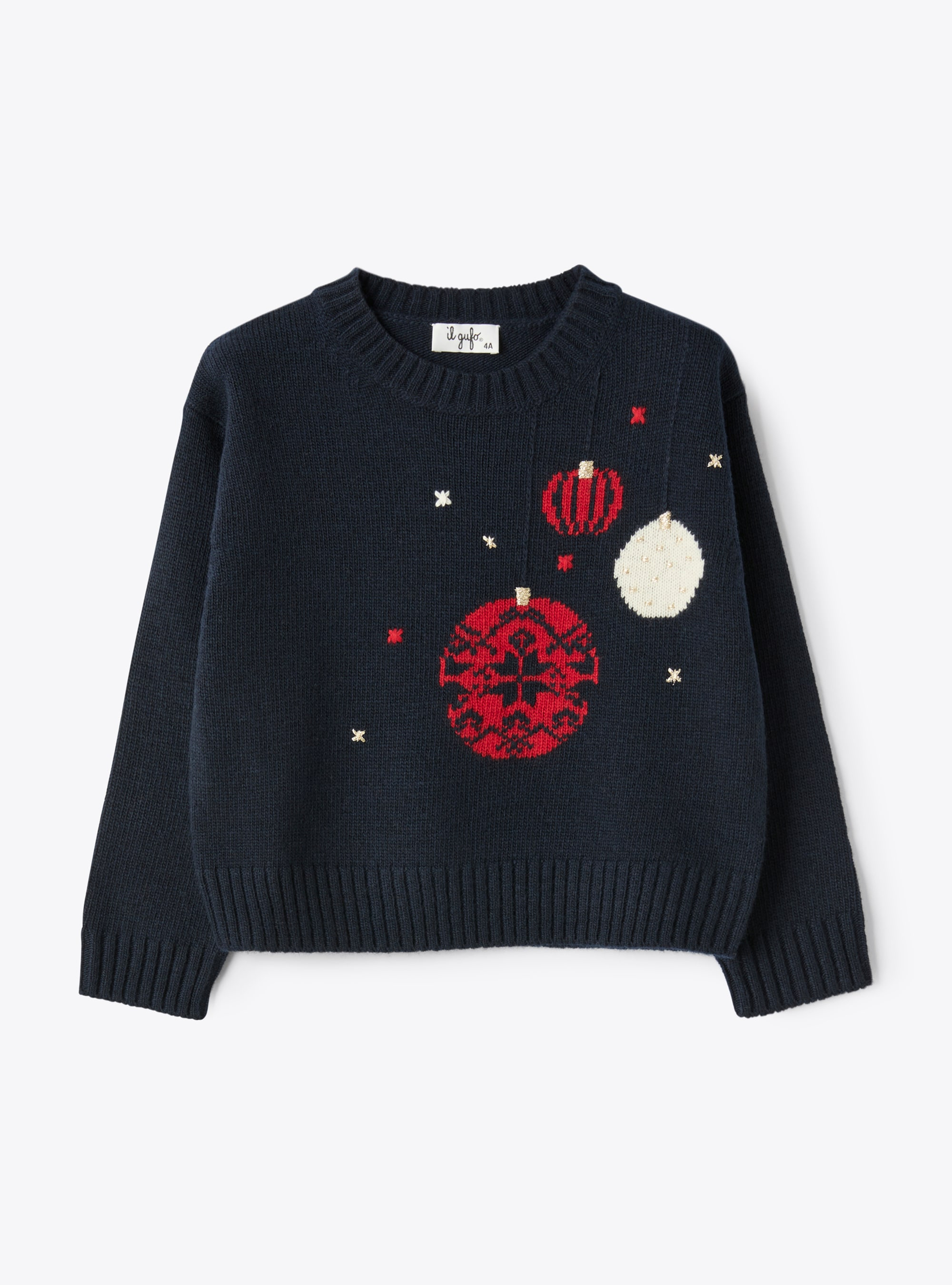 Christmas-themed wool sweater - Sweaters - Il Gufo