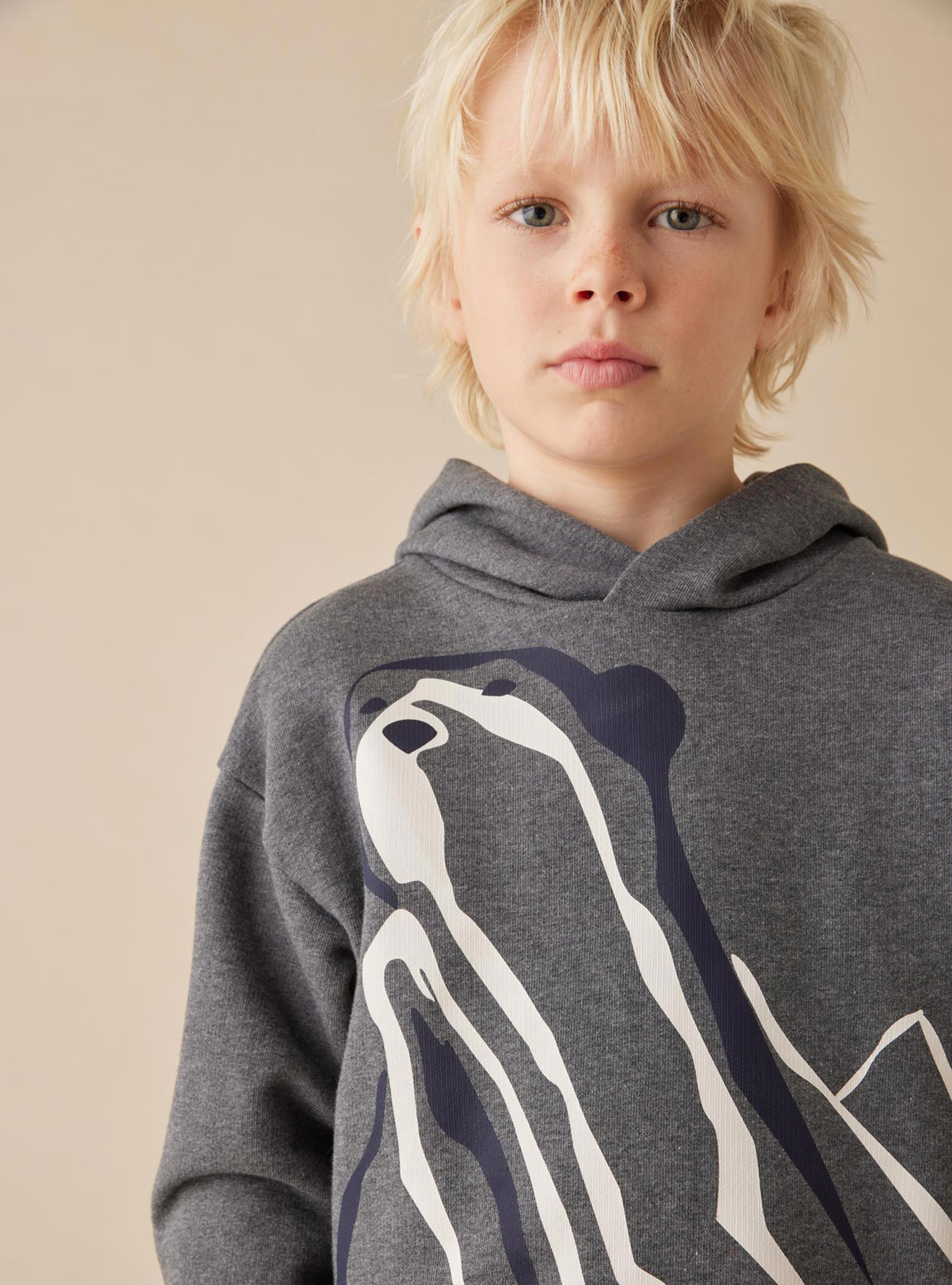 Cotton hoodie - Black | Il Gufo