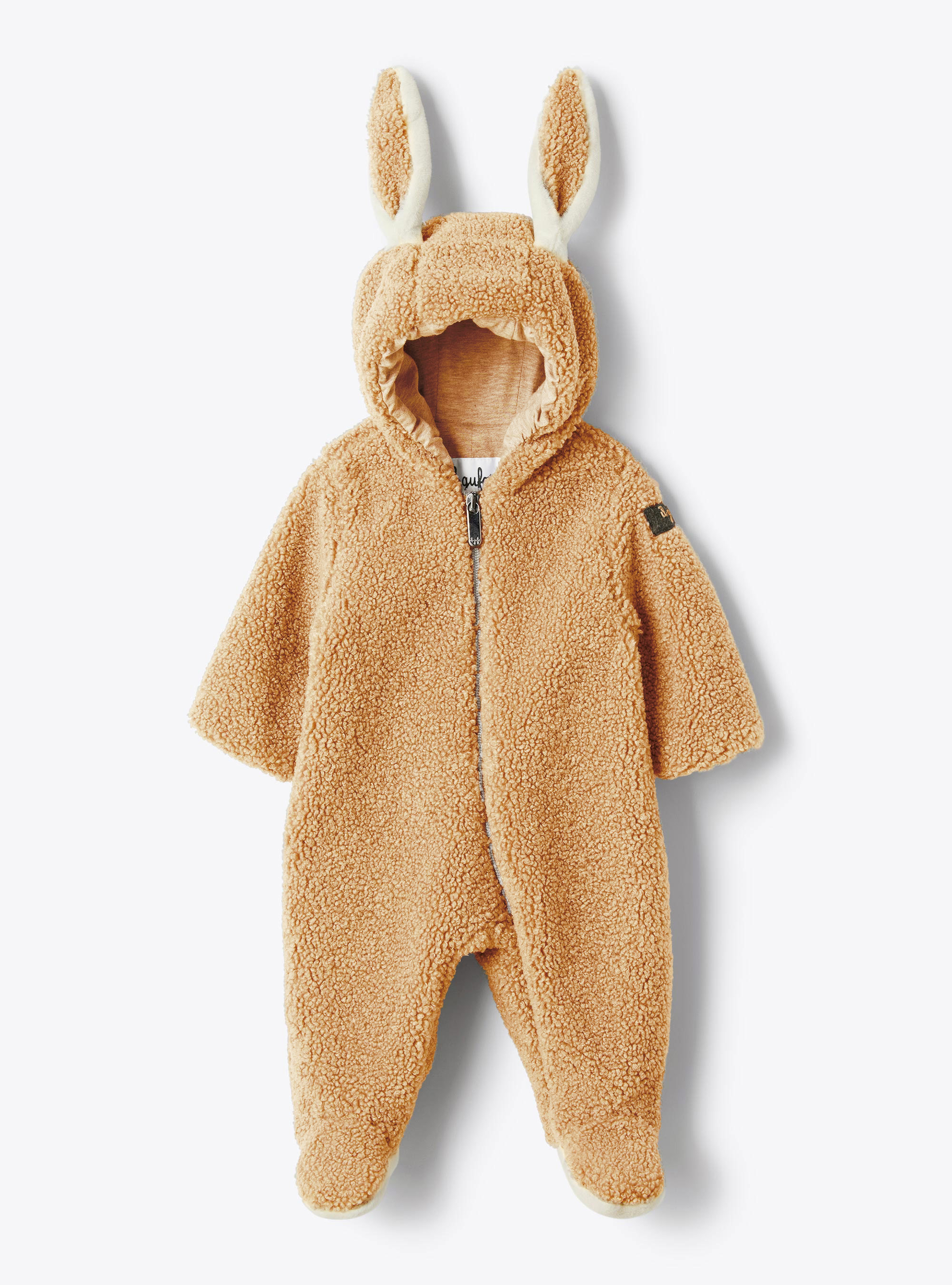 Teddy jumpsuit with rubbit ears - Brown | Il Gufo