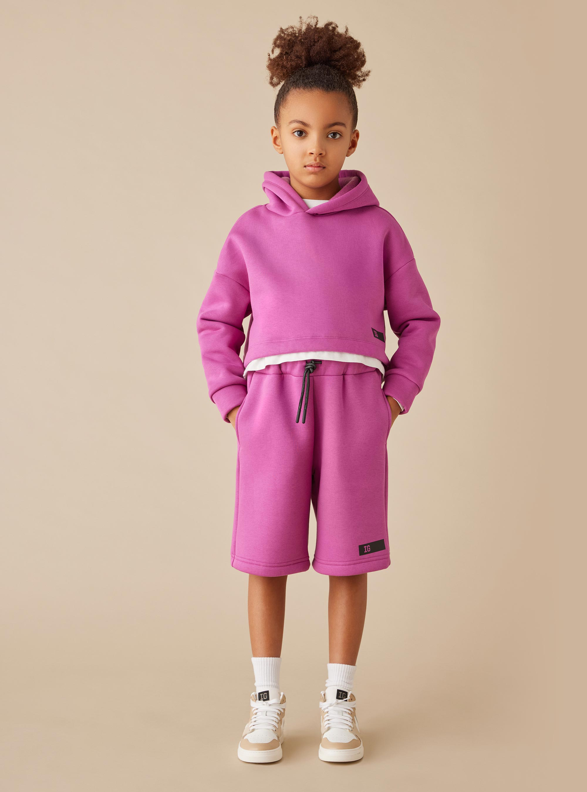 Cotton bermuda shorts - Violet | Il Gufo