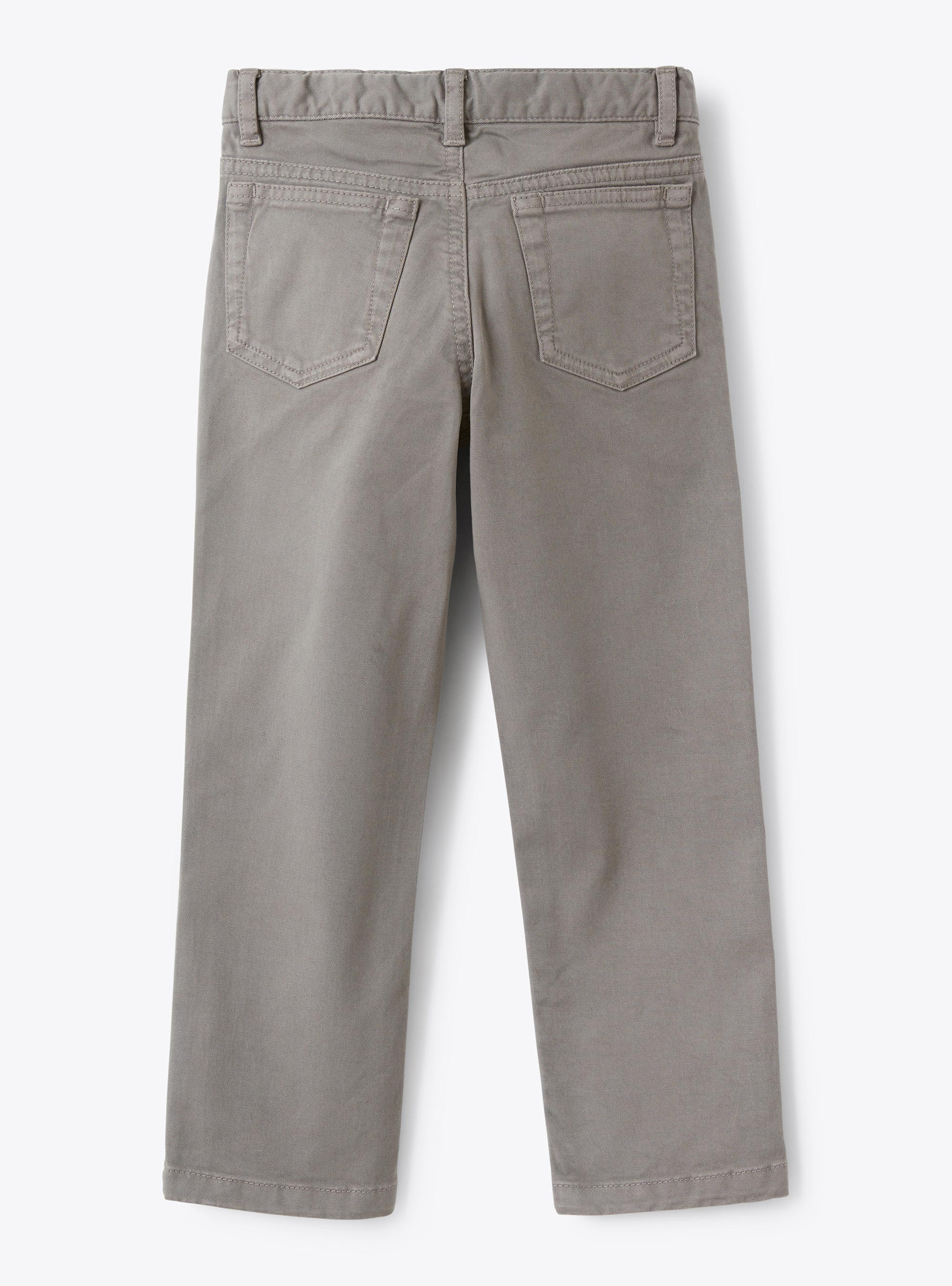 Cotton gabardine five-pocket pants - Grey | Il Gufo