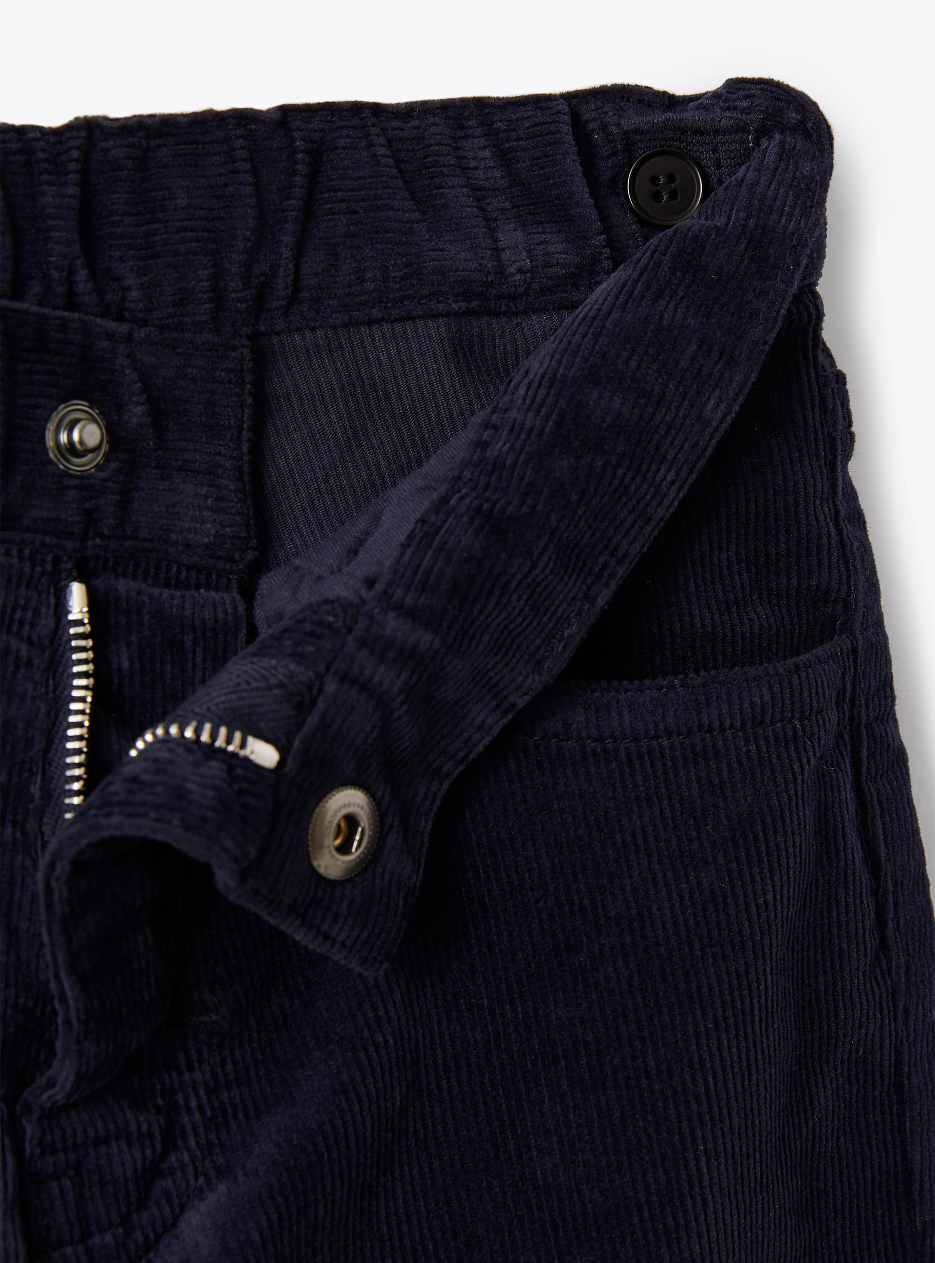 Pantalon 5 poches en velours - Bleu | Il Gufo