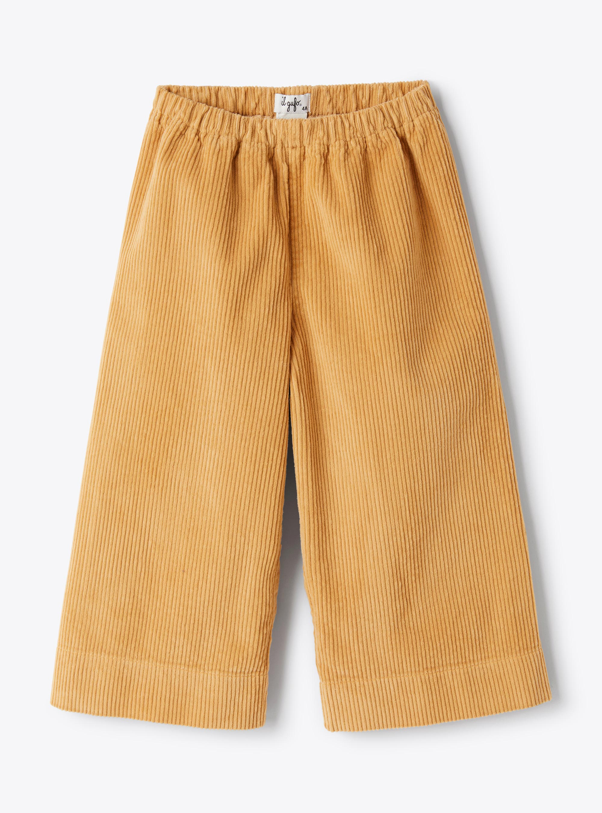 Wide-leg corduroy pants - Orange | Il Gufo