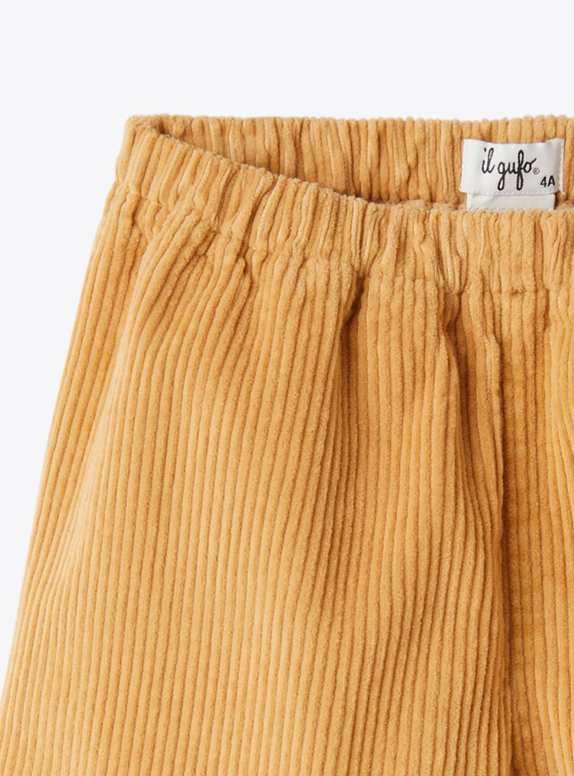 Wide-leg corduroy pants - Orange | Il Gufo