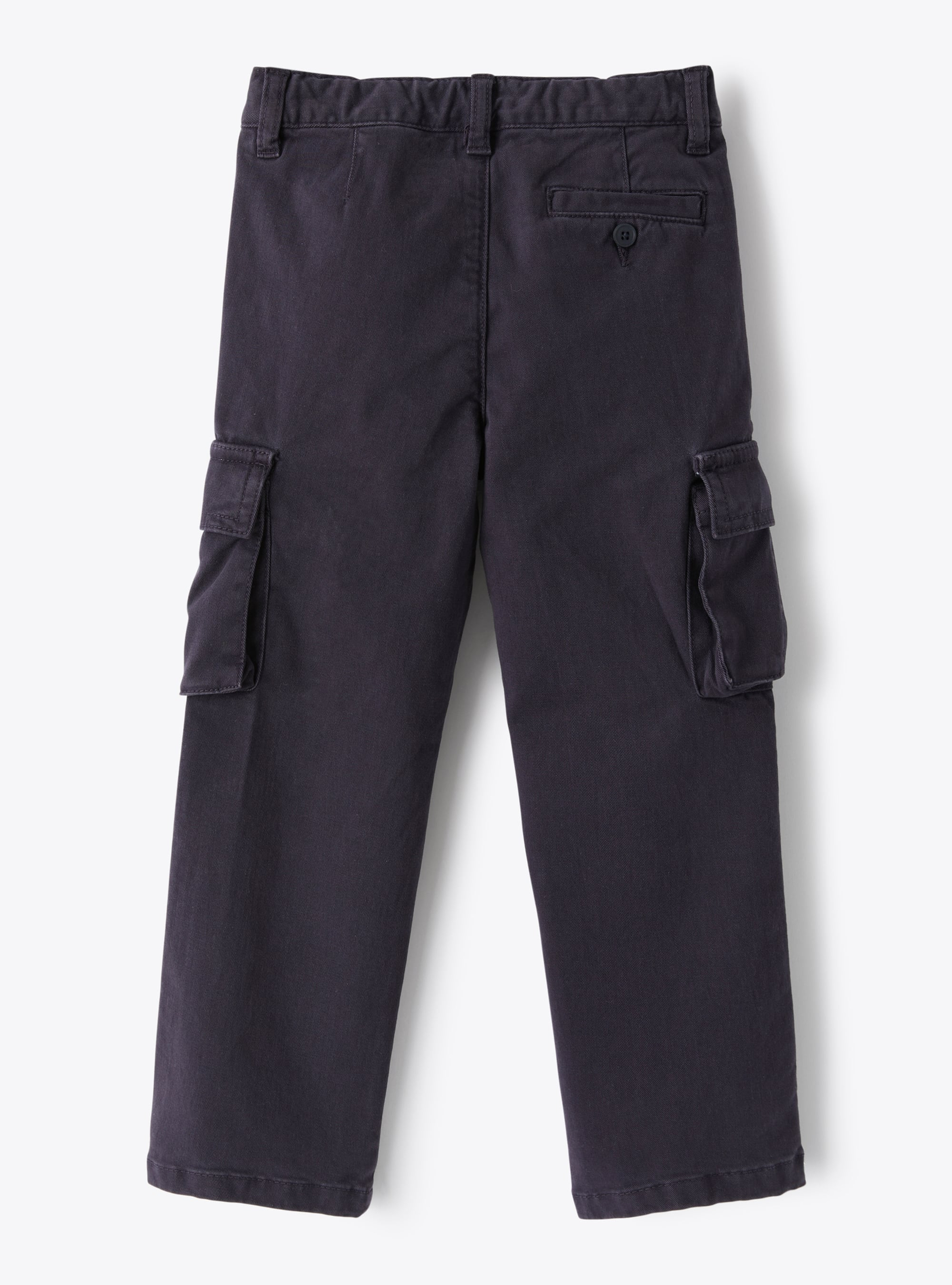 Cargo pants in stretch cotton gabardine - Blue | Il Gufo