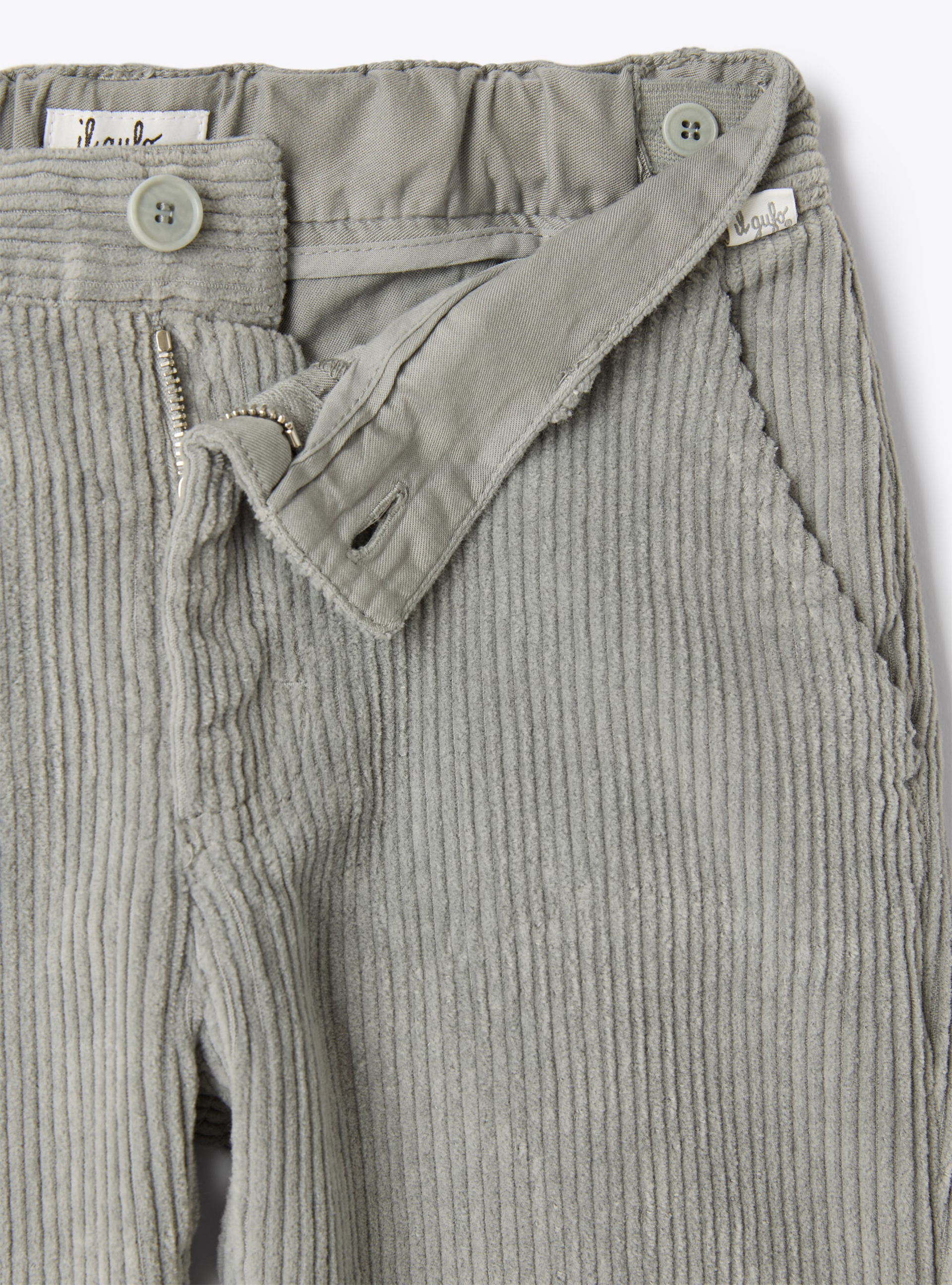 Pantalon en velours côtelé - Gris | Il Gufo