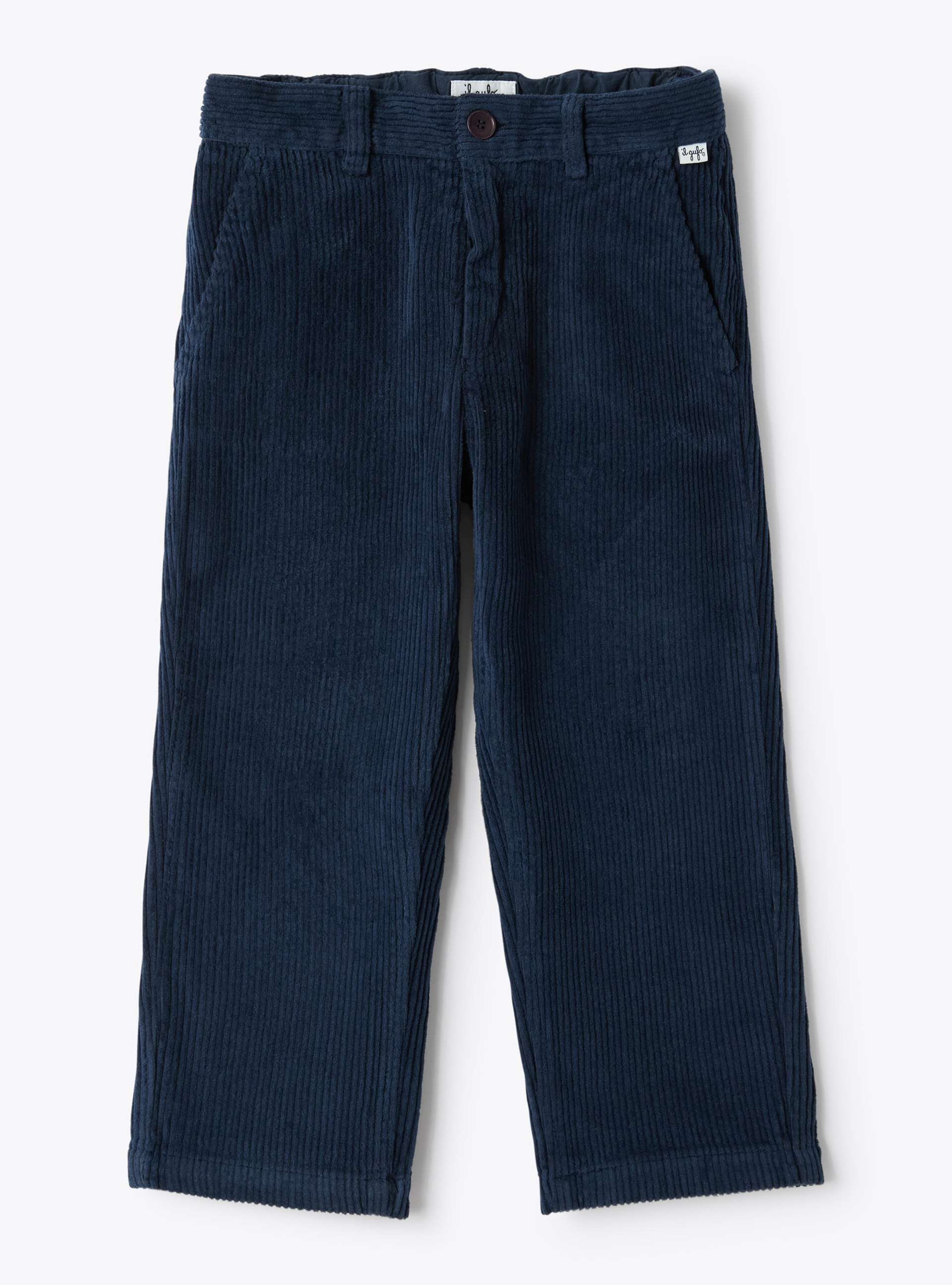 Pantalon en velours côtelé - Bleu | Il Gufo